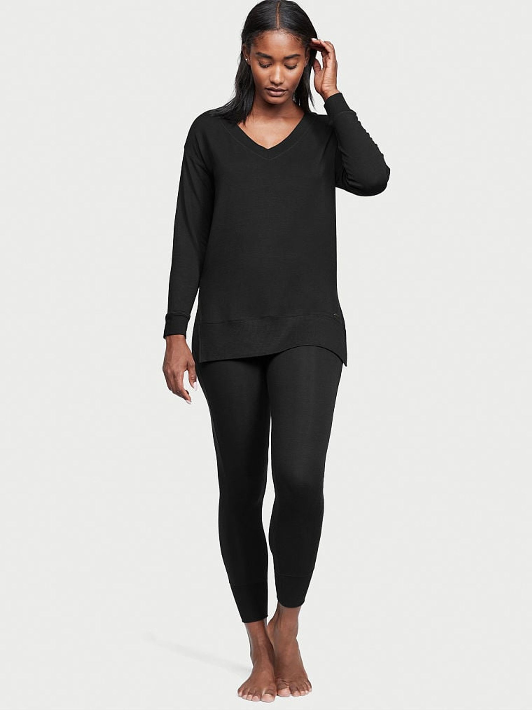 Black Modal Long Pyjamas - Image 1 of 1