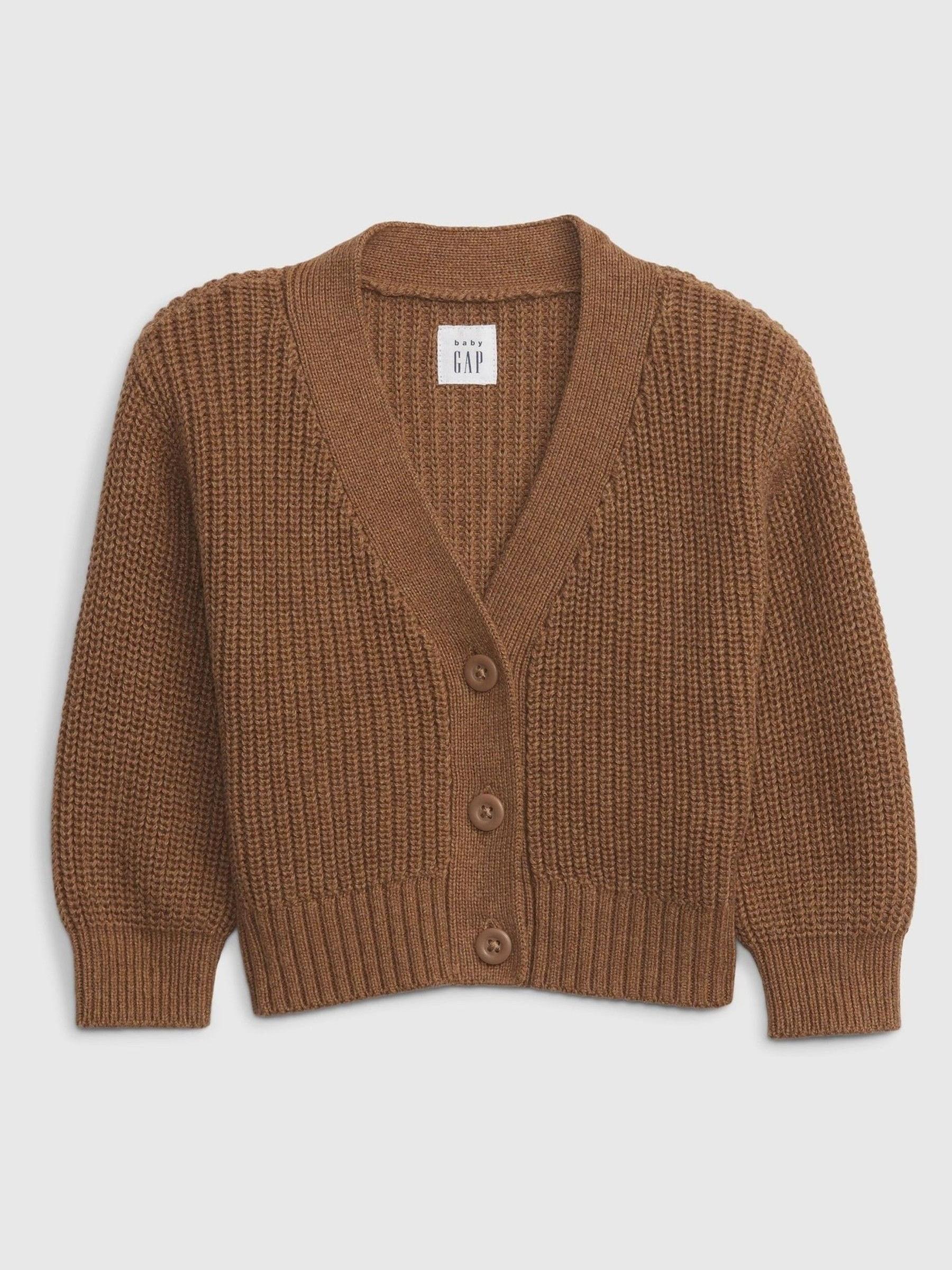 Brown Shaker Stitch Cardigan - Image 1 of 3