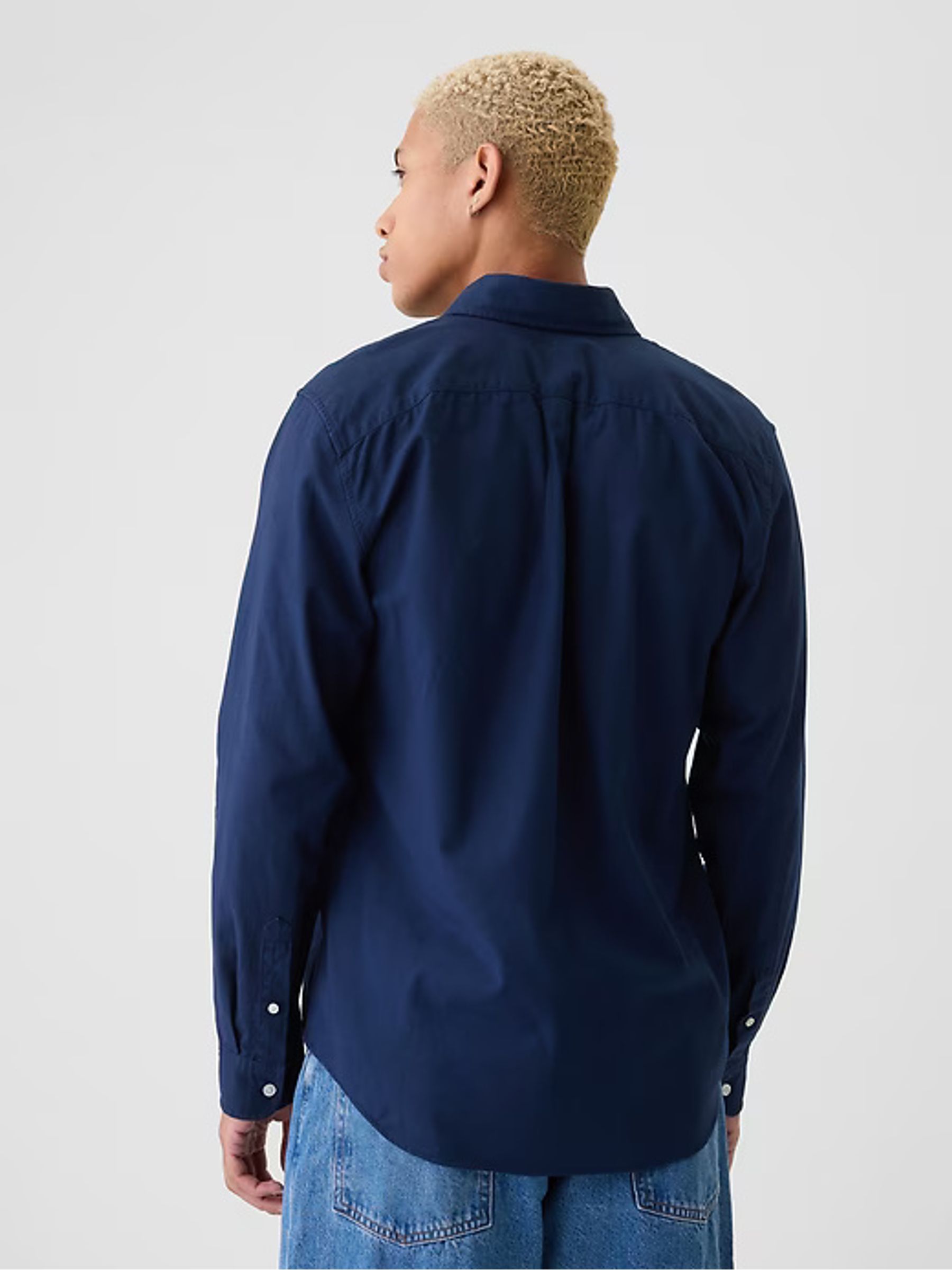 Blue Regular Fit Long Sleeve Oxford Shirt - Image 2 of 6