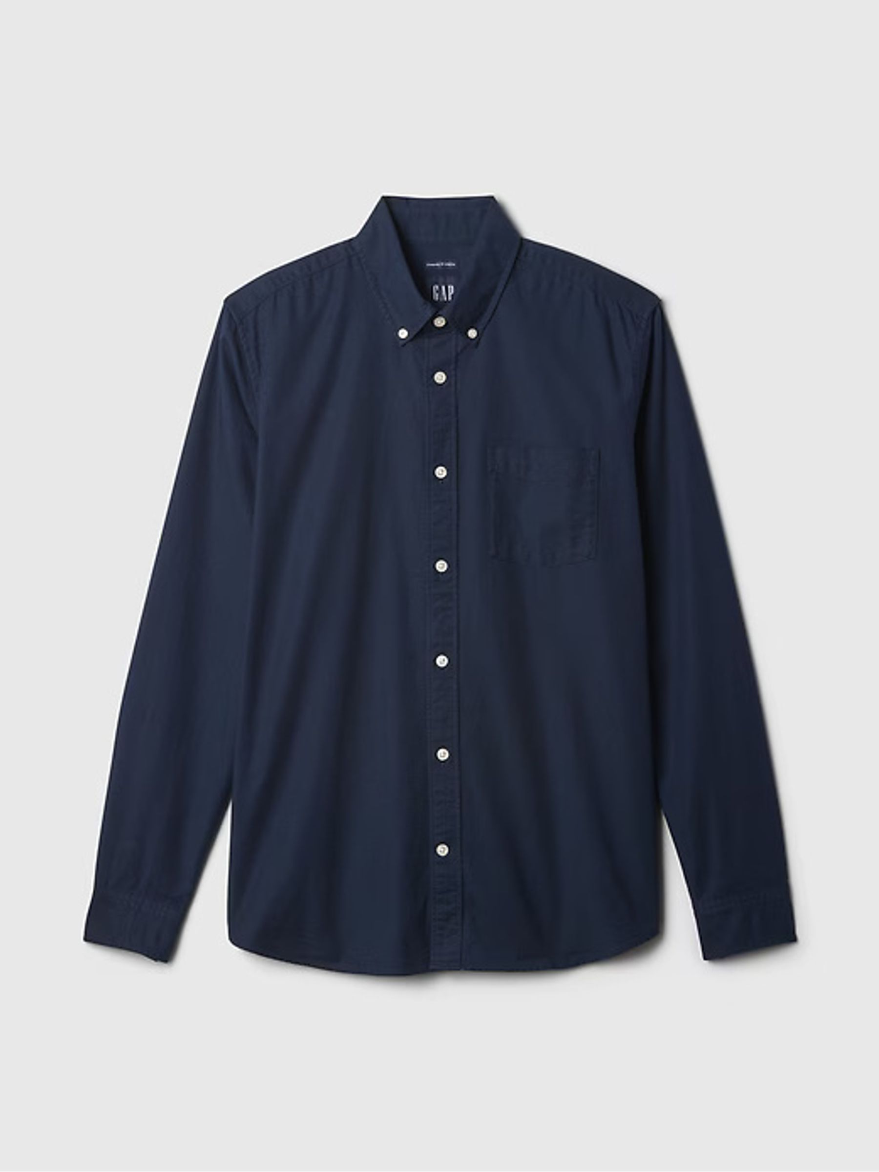 Blue Regular Fit Long Sleeve Oxford Shirt - Image 5 of 6