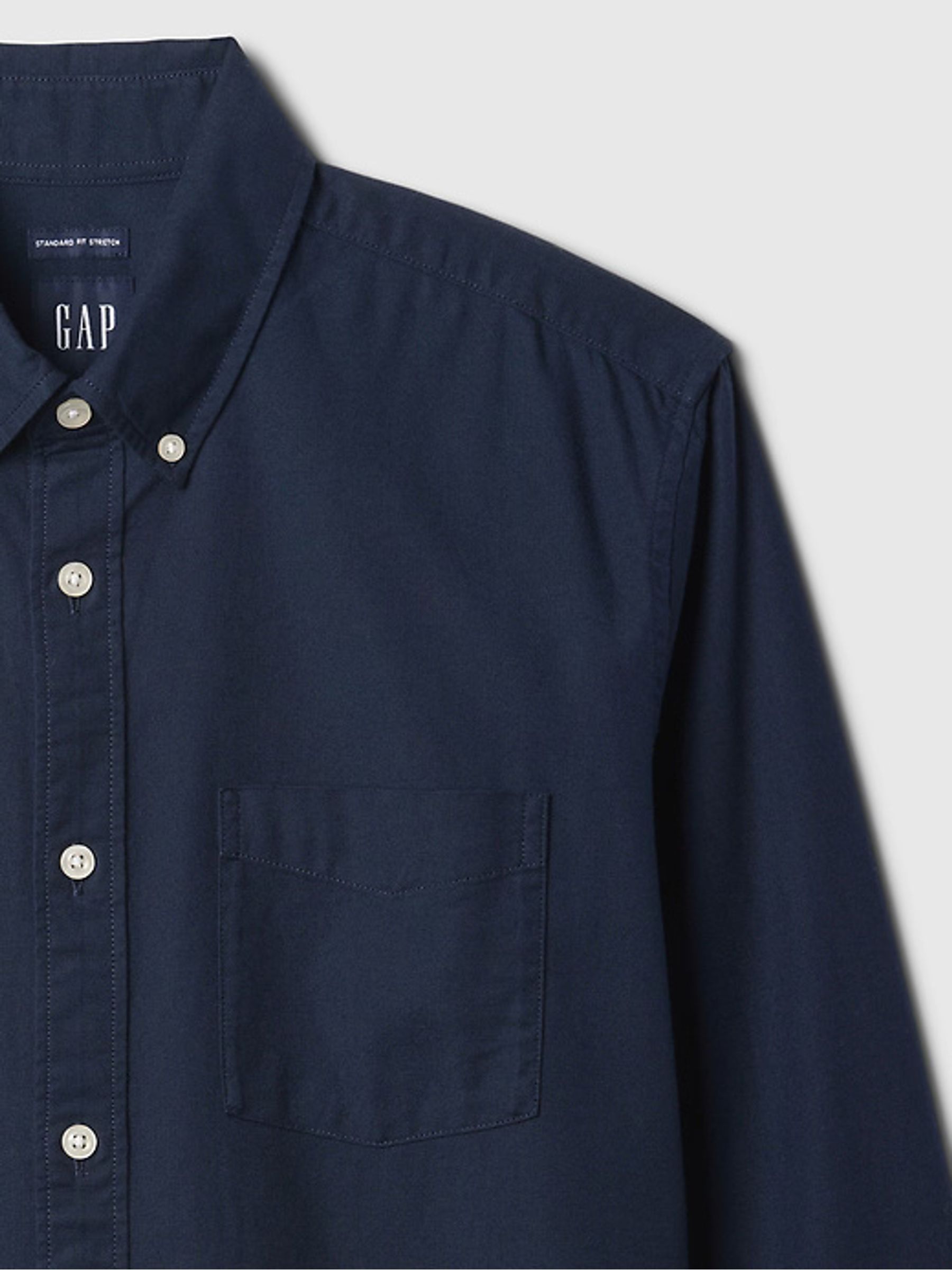 Blue Regular Fit Long Sleeve Oxford Shirt - Image 6 of 6
