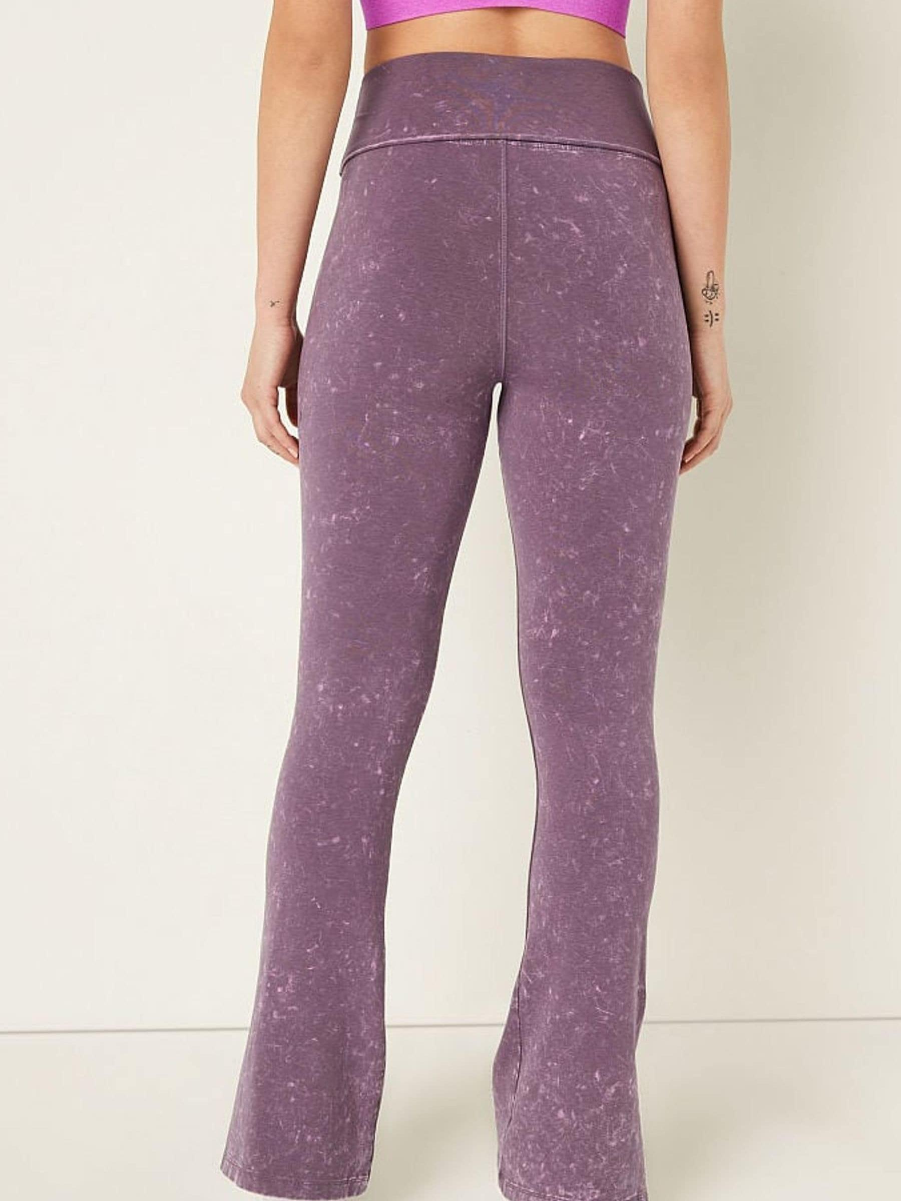 Mauve Quartz Purple Foldover Flare Legging - Image 1 of 4