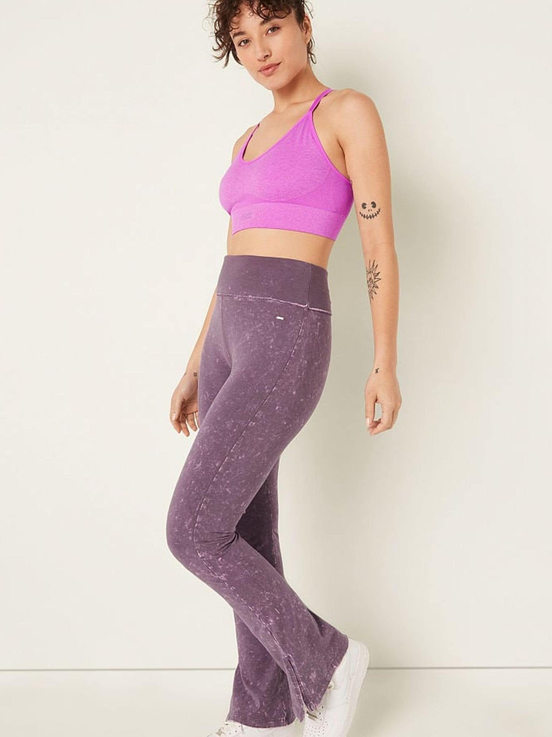 Mauve Quartz Purple Foldover Flare Legging - Image 2 of 4