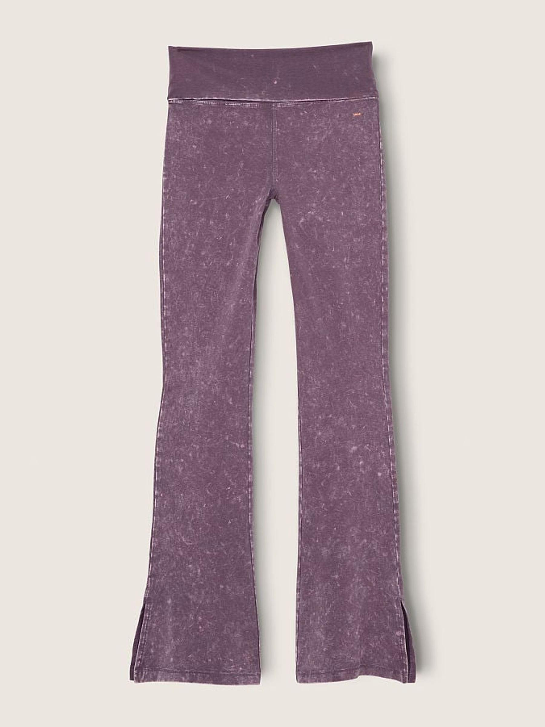 Mauve Quartz Purple Foldover Flare Legging - Image 3 of 4