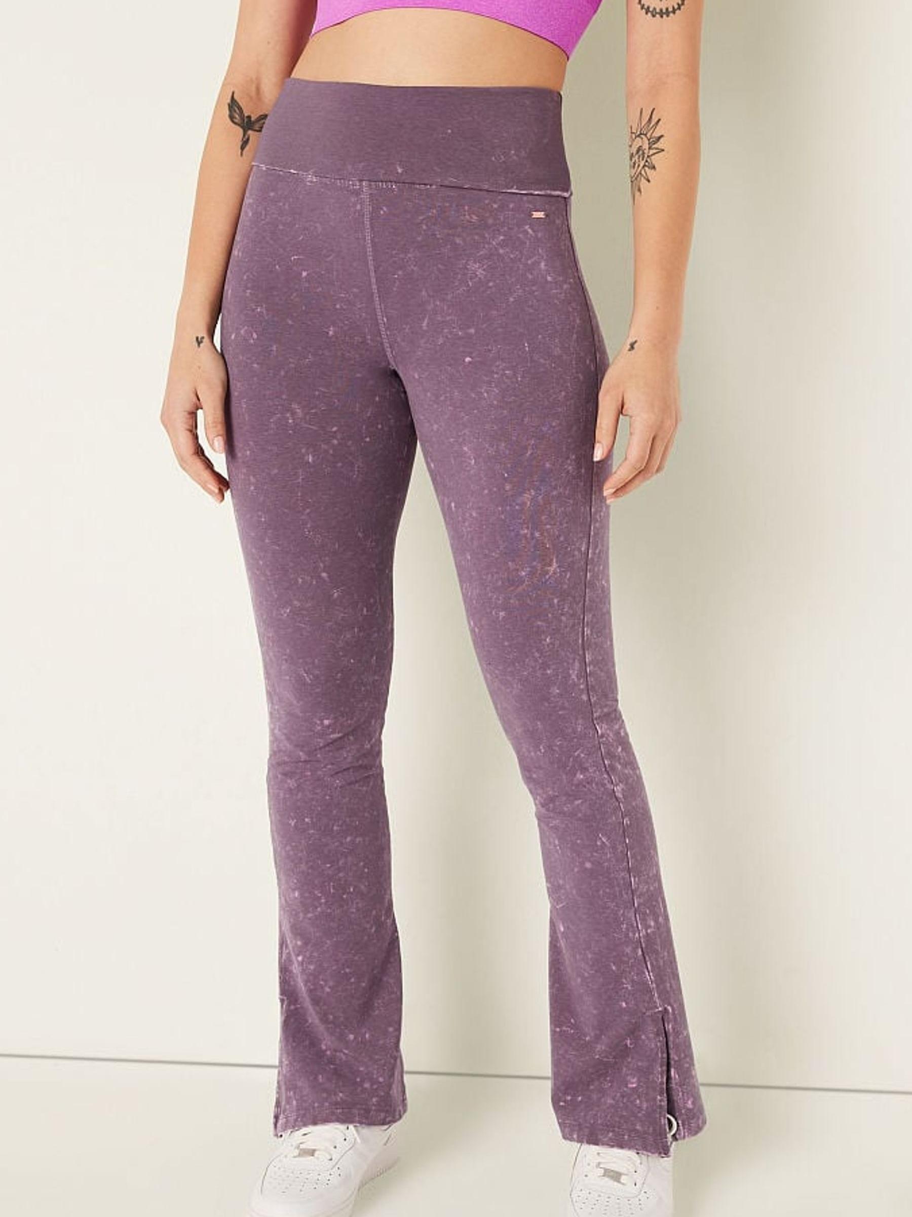Mauve Quartz Purple Foldover Flare Legging - Image 4 of 4