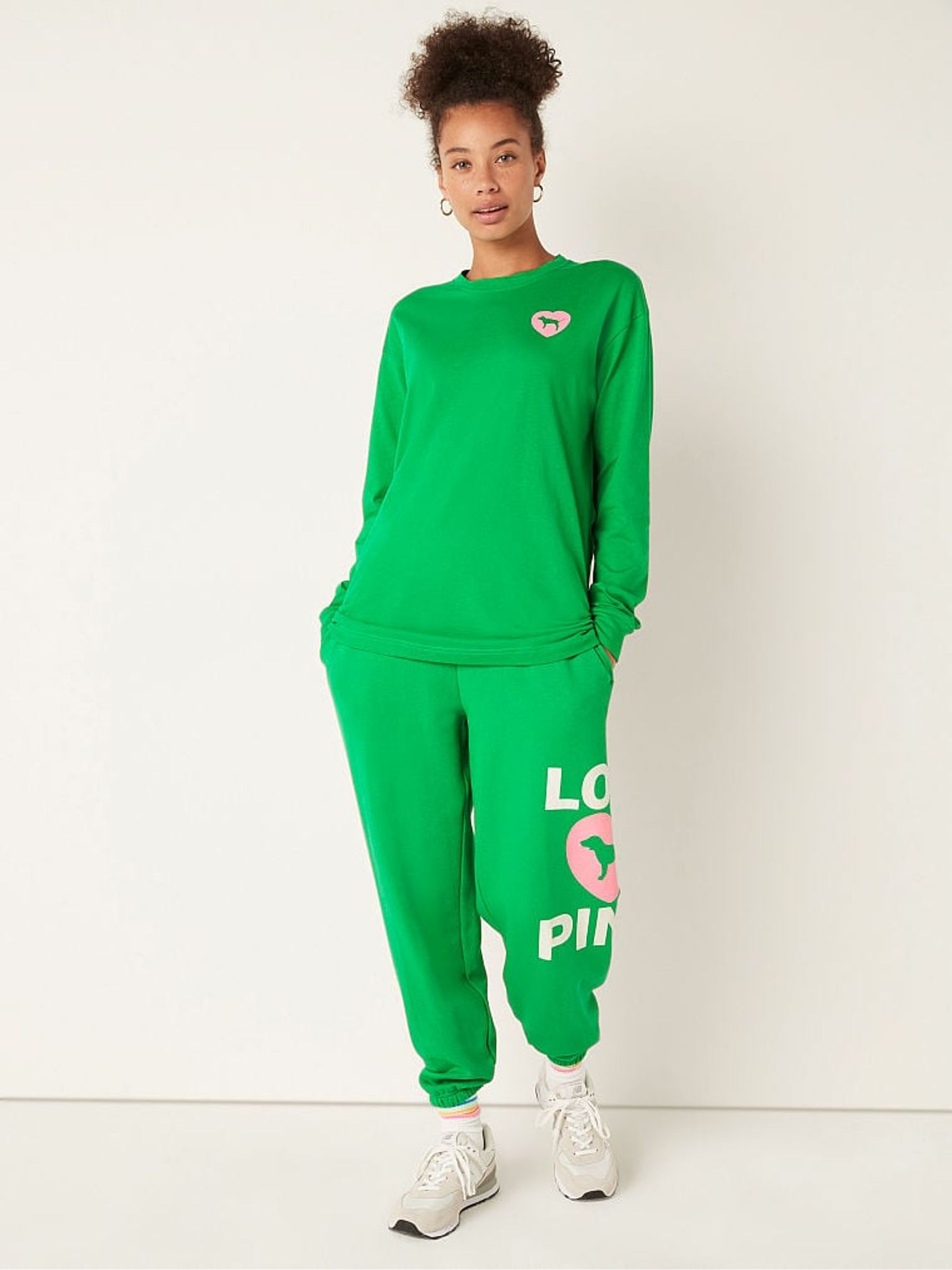 Happy Camper Green Long Sleeve T-Shirt - Image 1 of 5