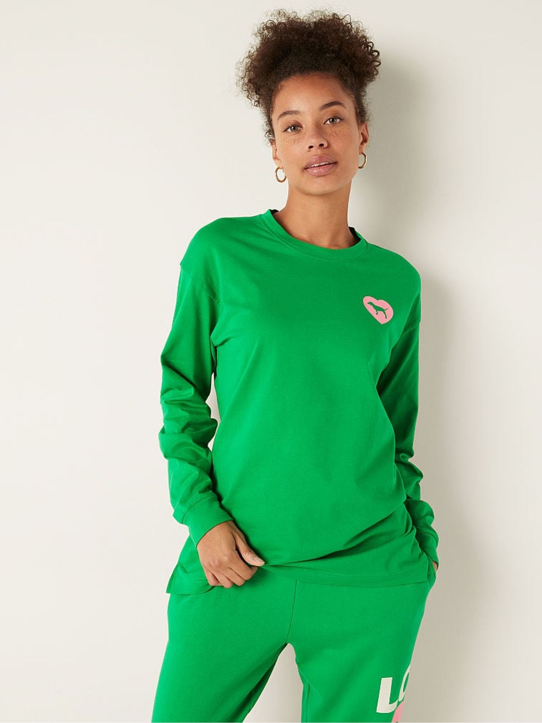 Happy Camper Green Long Sleeve T-Shirt - Image 2 of 5