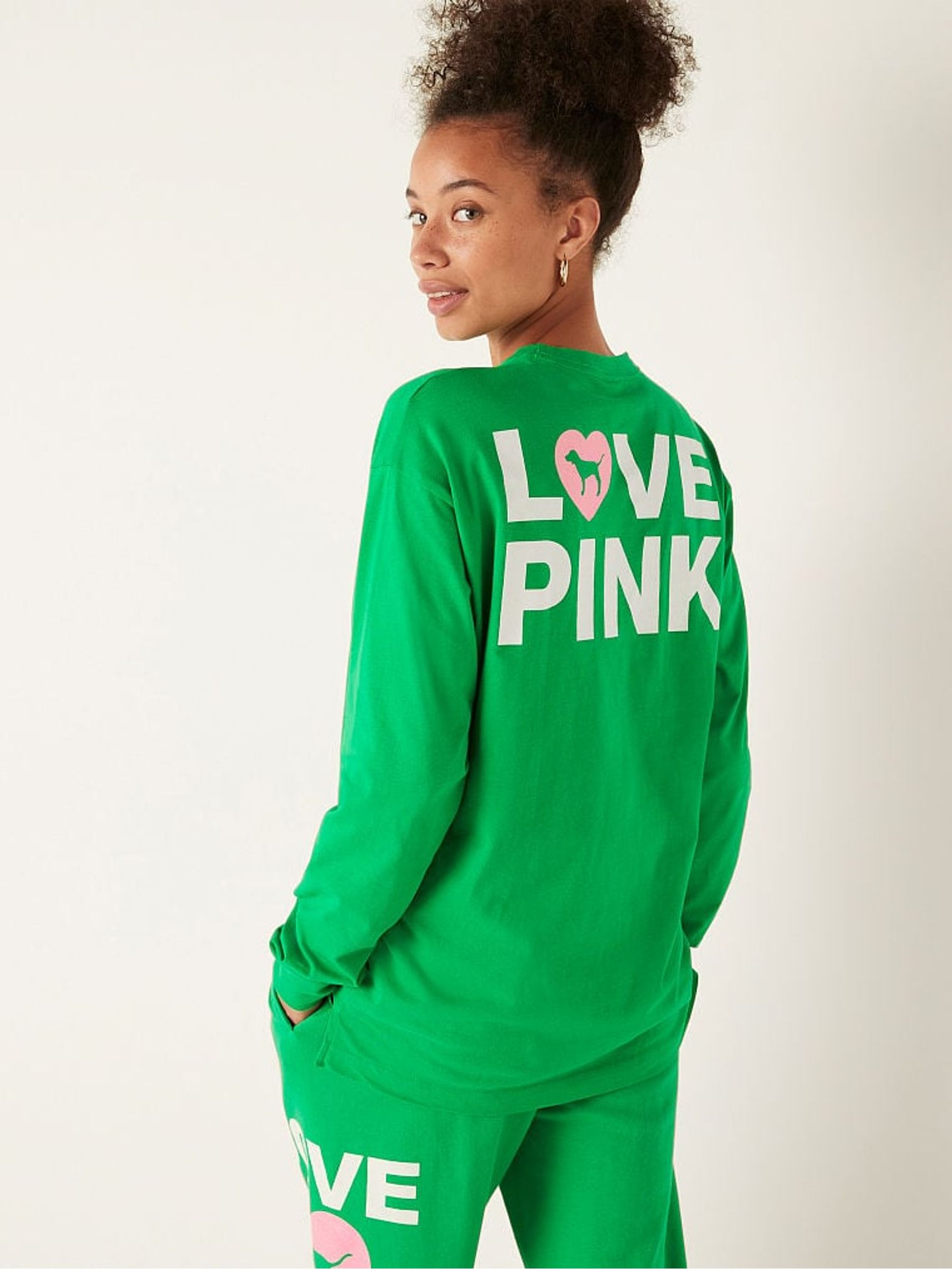 Happy Camper Green Long Sleeve T-Shirt - Image 3 of 5