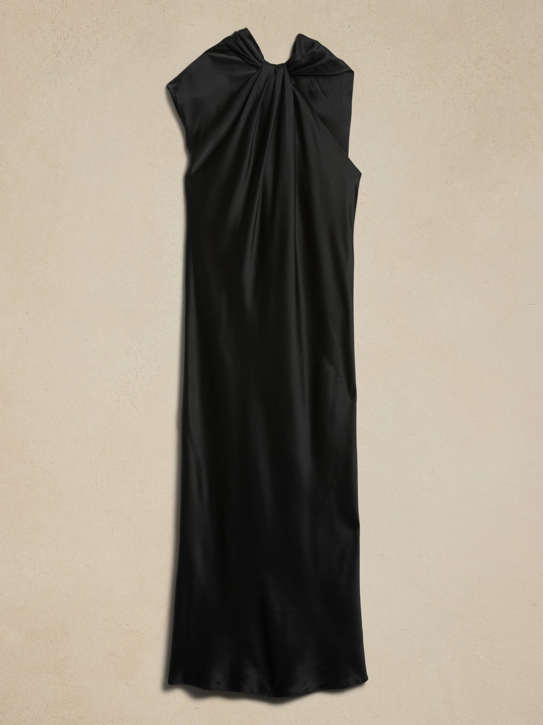 Banana Republic Black Kaia Silk Midi Dress - Image 4 of 4