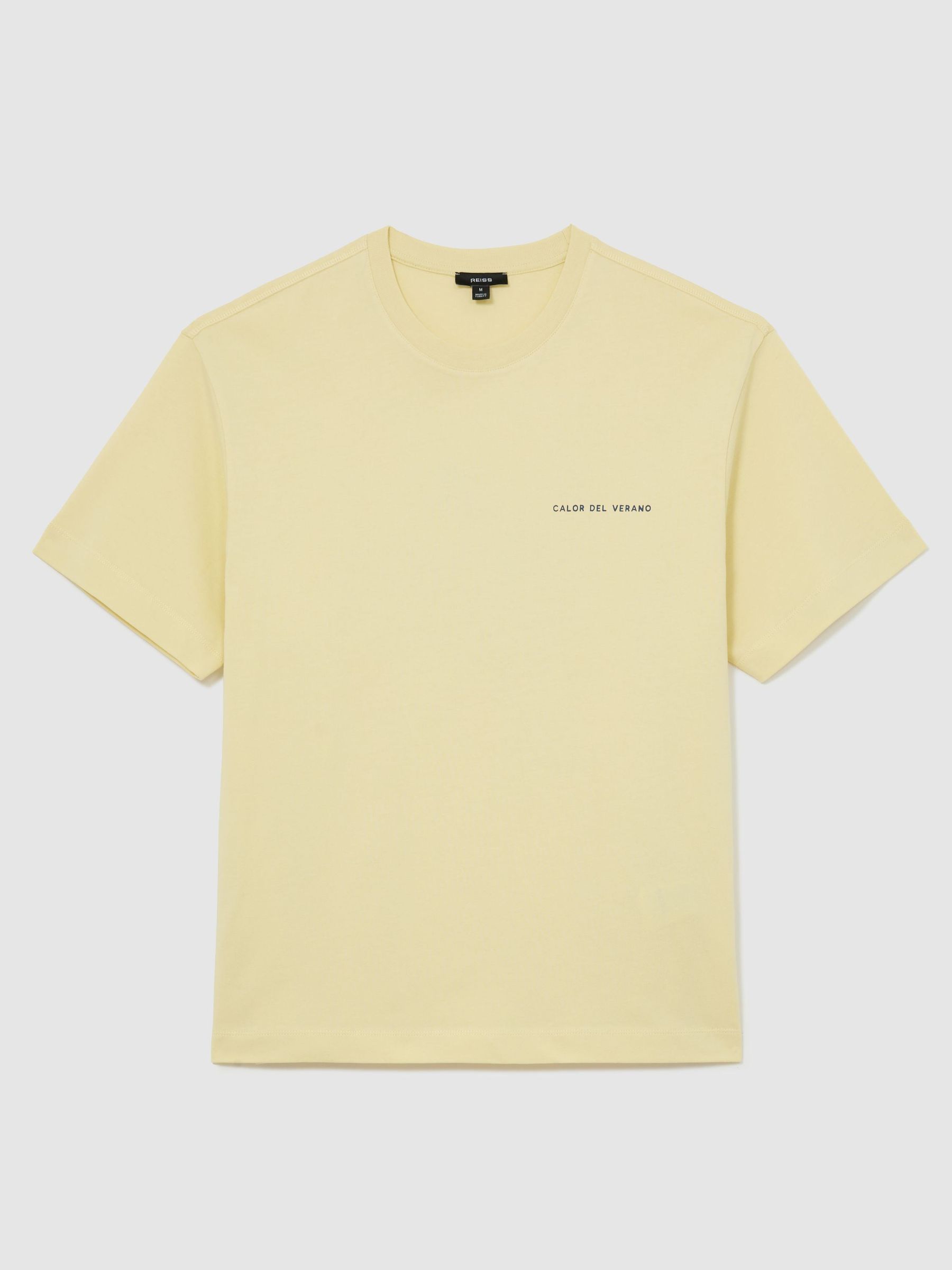 Cotton Logo Short-Sleeve Relaxed T-Shirt in Yellow - Image 2 of 7 Cotton Logo Short-Sleeve Relaxed T-Shirt in Yellow - Image 2 of 7