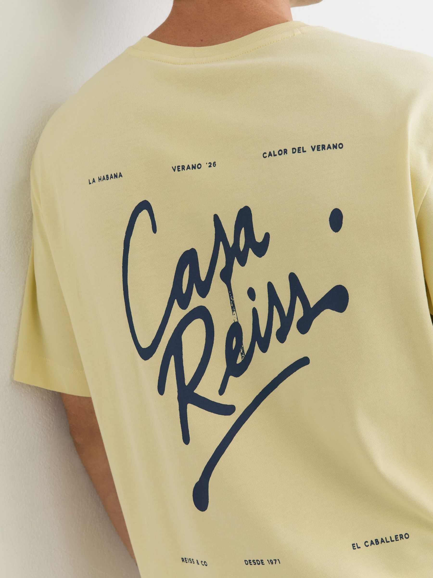 Cotton Logo Short-Sleeve Relaxed T-Shirt in Yellow - Image 6 of 7
