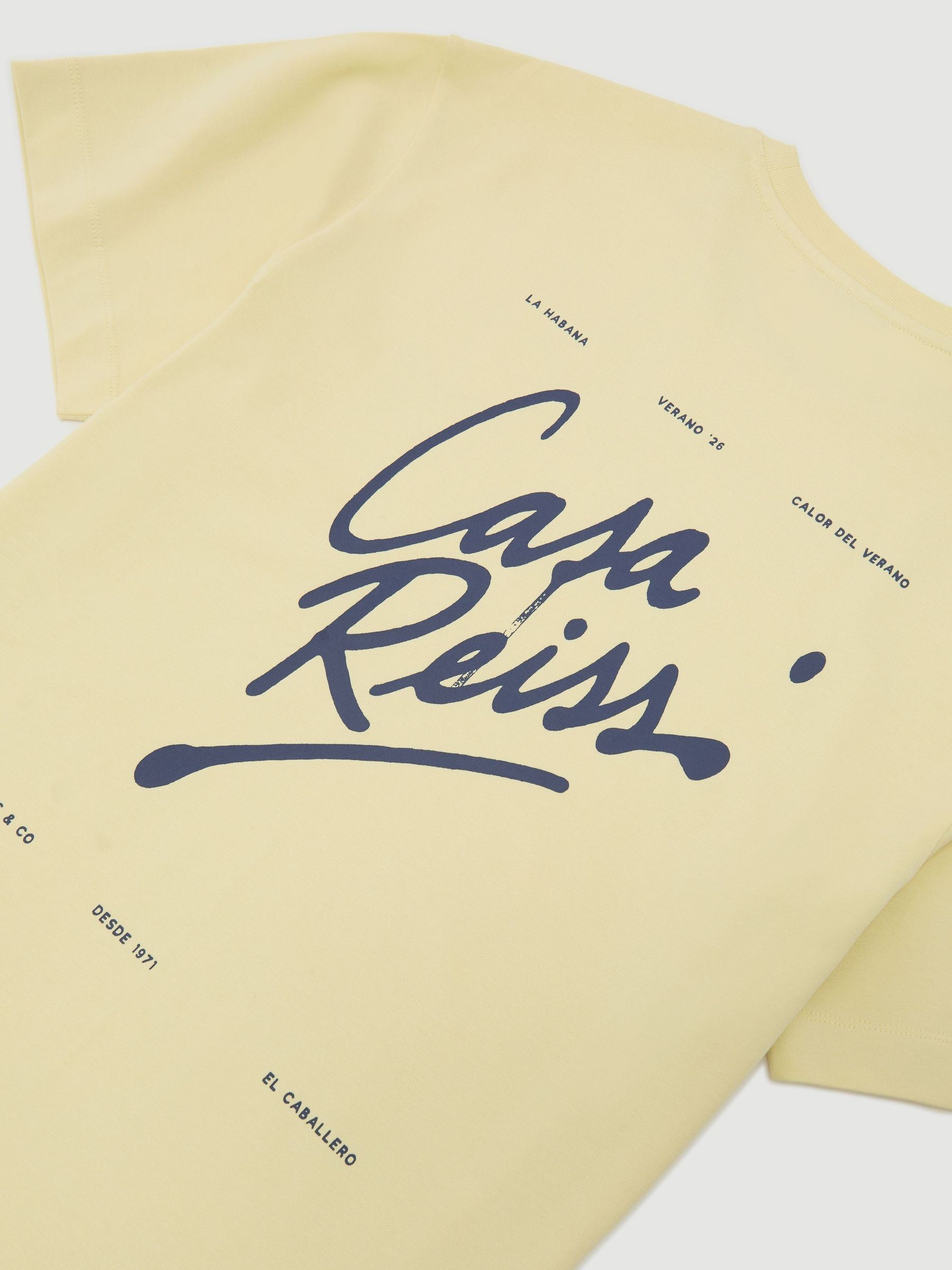 Cotton Logo Short-Sleeve Relaxed T-Shirt in Yellow - Image 7 of 7