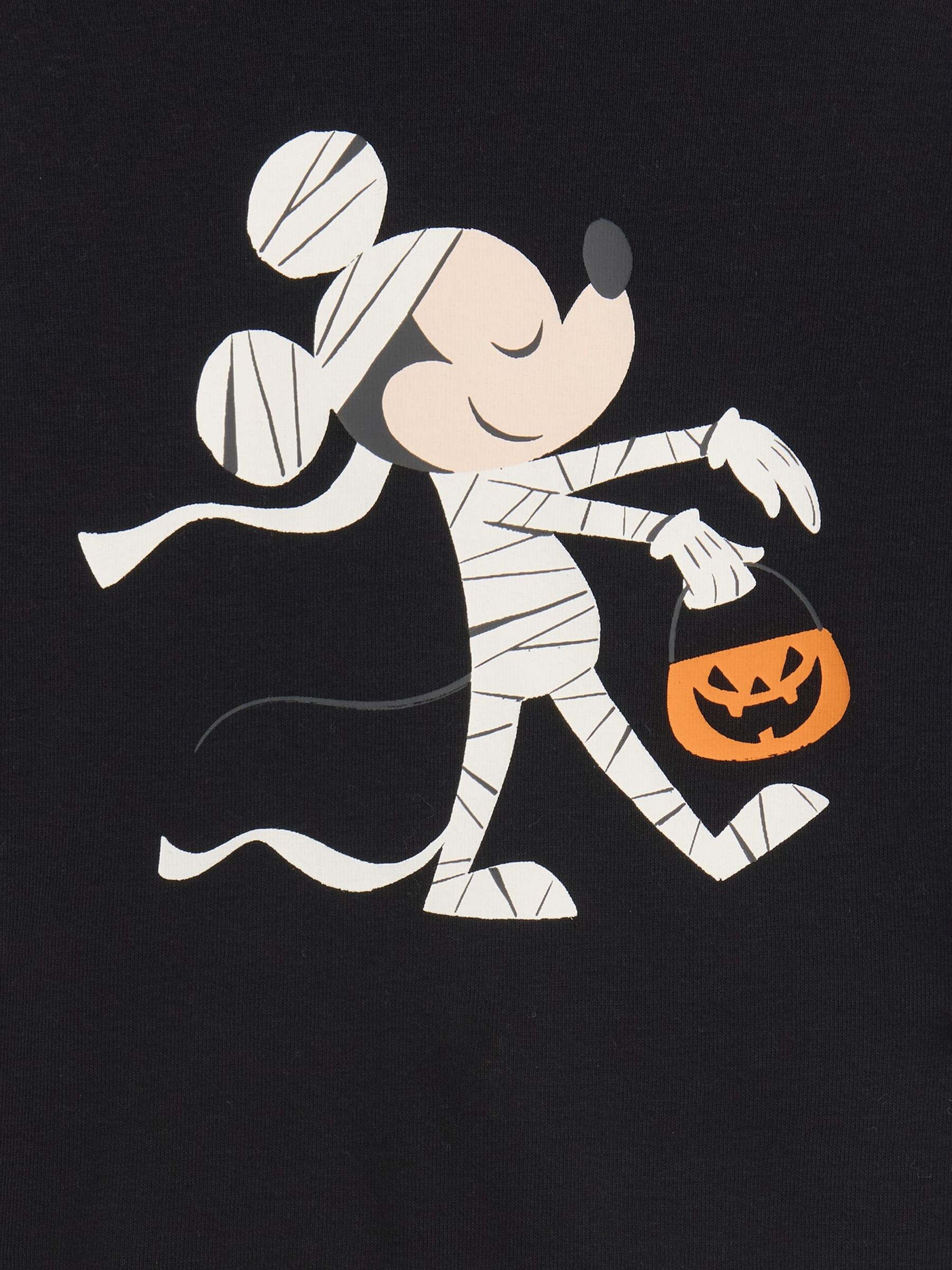 Black Disney Mickey Mouse Print Pyjamas Set - Image 3 of 3