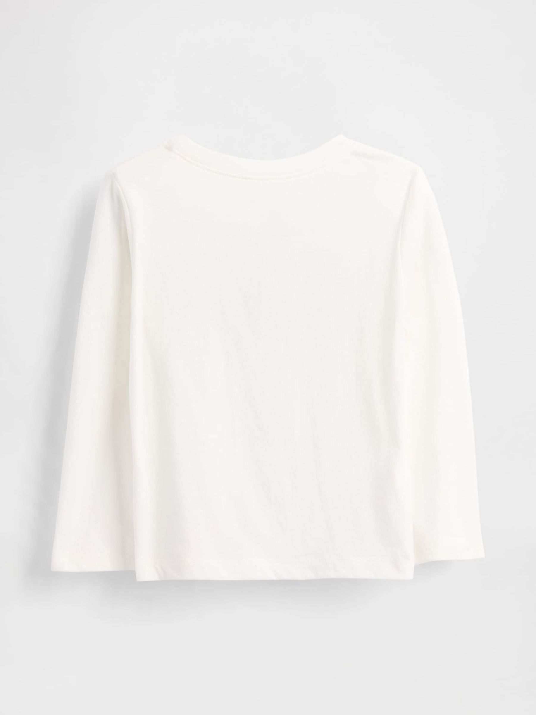 White Logo Long Sleeve T-Shirt - Image 2 of 3 White Logo Long Sleeve T-Shirt - Image 2 of 3
