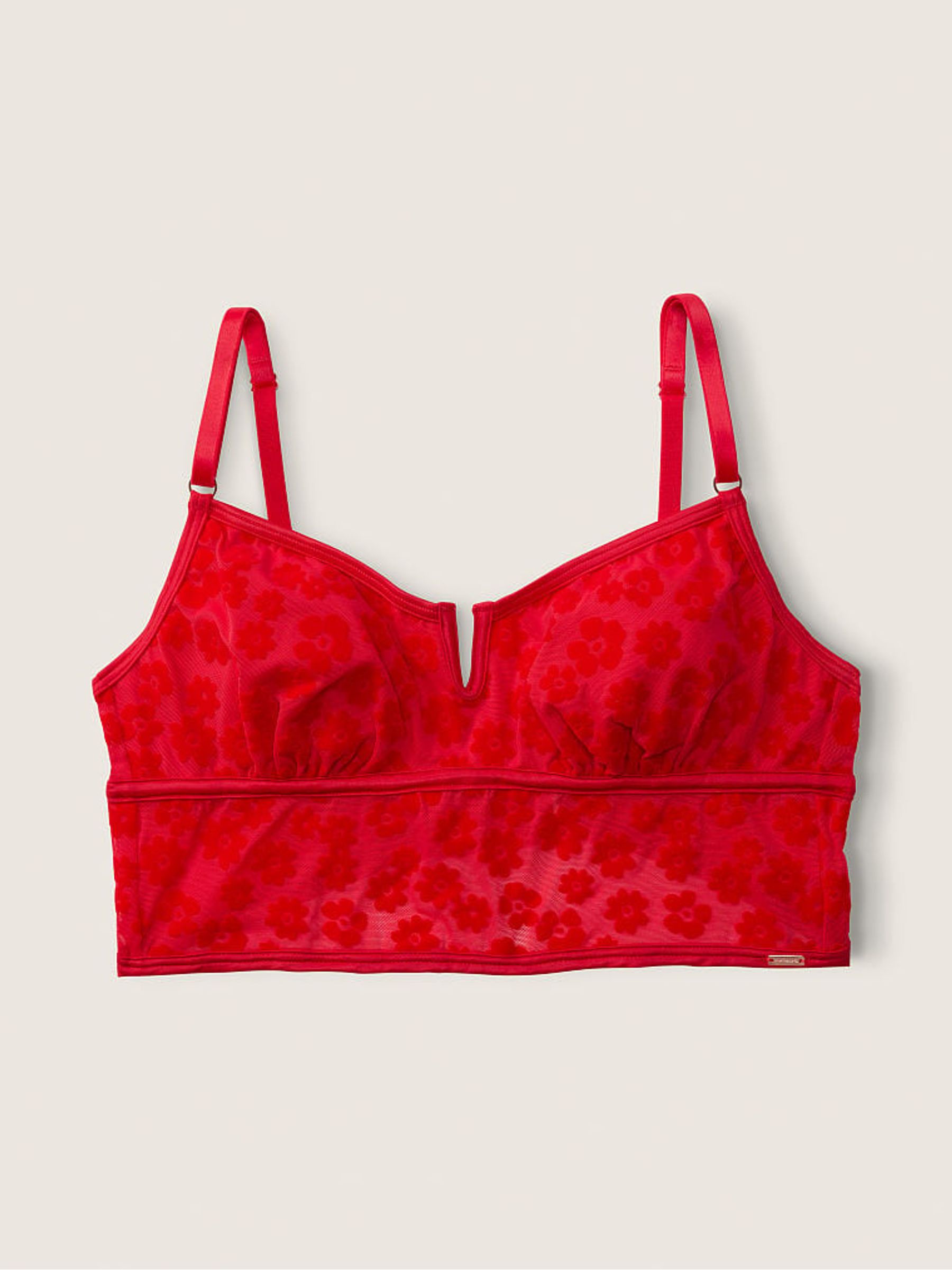 Red Pepper Velvet Lightly Lined Bralette - Image 3 of 4