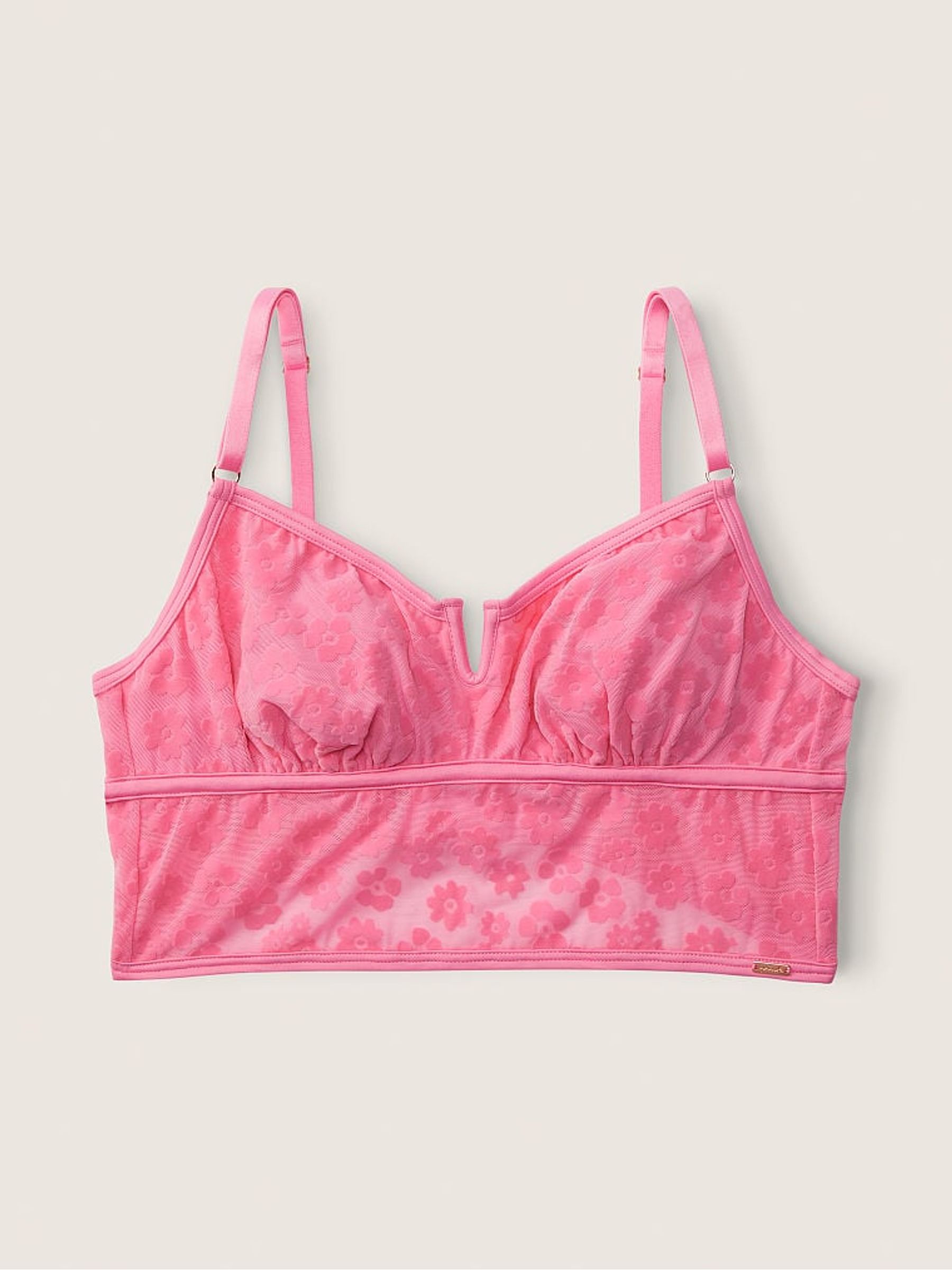 Dreamy Pink Velvet Lightly Lined Bralette - Image 3 of 4