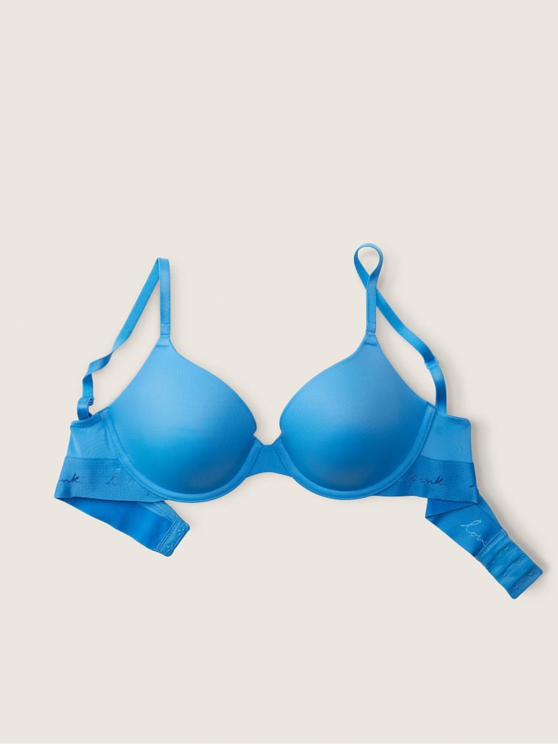 Azure Sky Blue Smooth Lightly Lined Bra - Image 4 of 5
