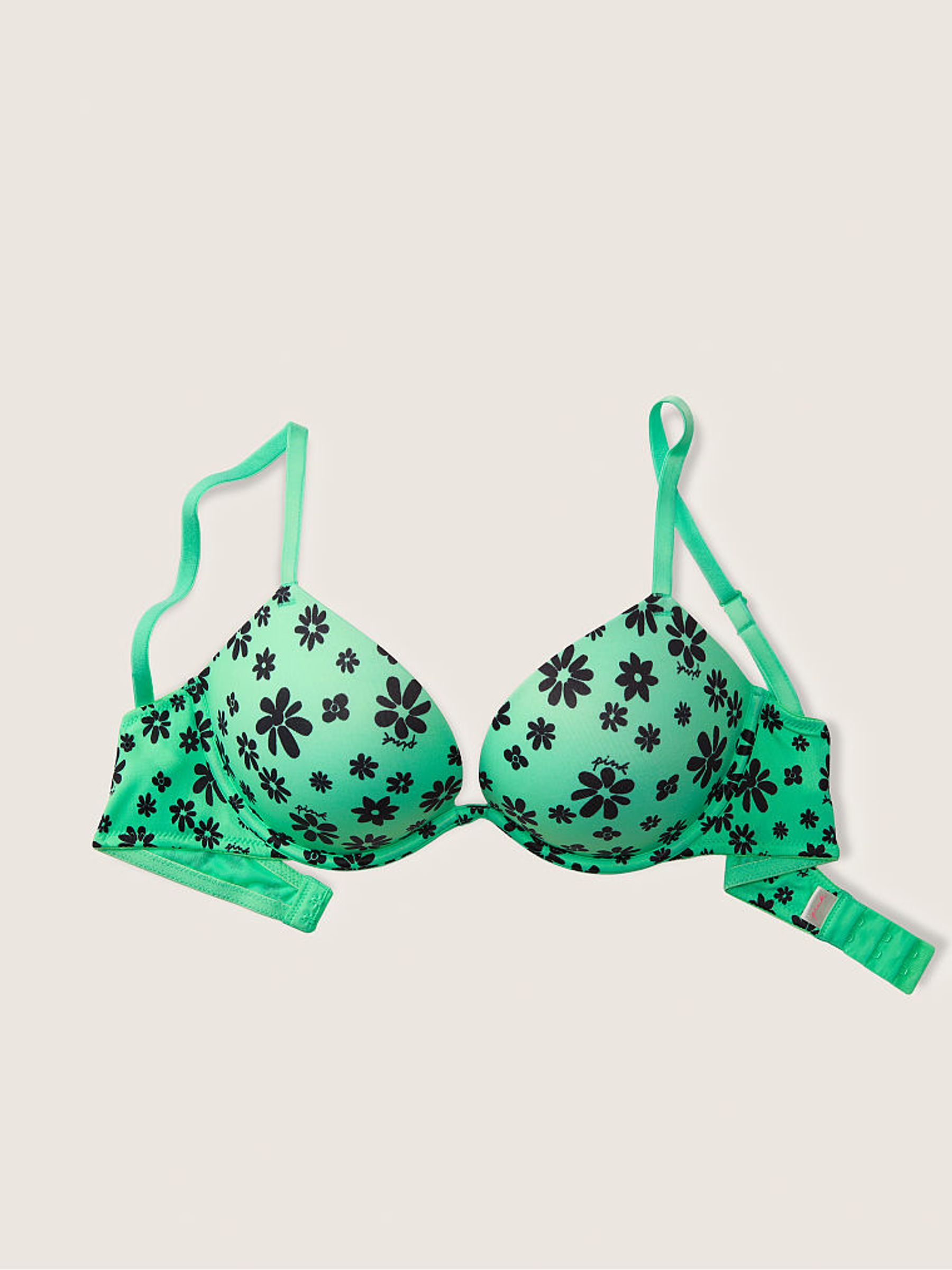 Peppermint Daisy Green Smooth Super Push Up Bra - Image 5 of 5