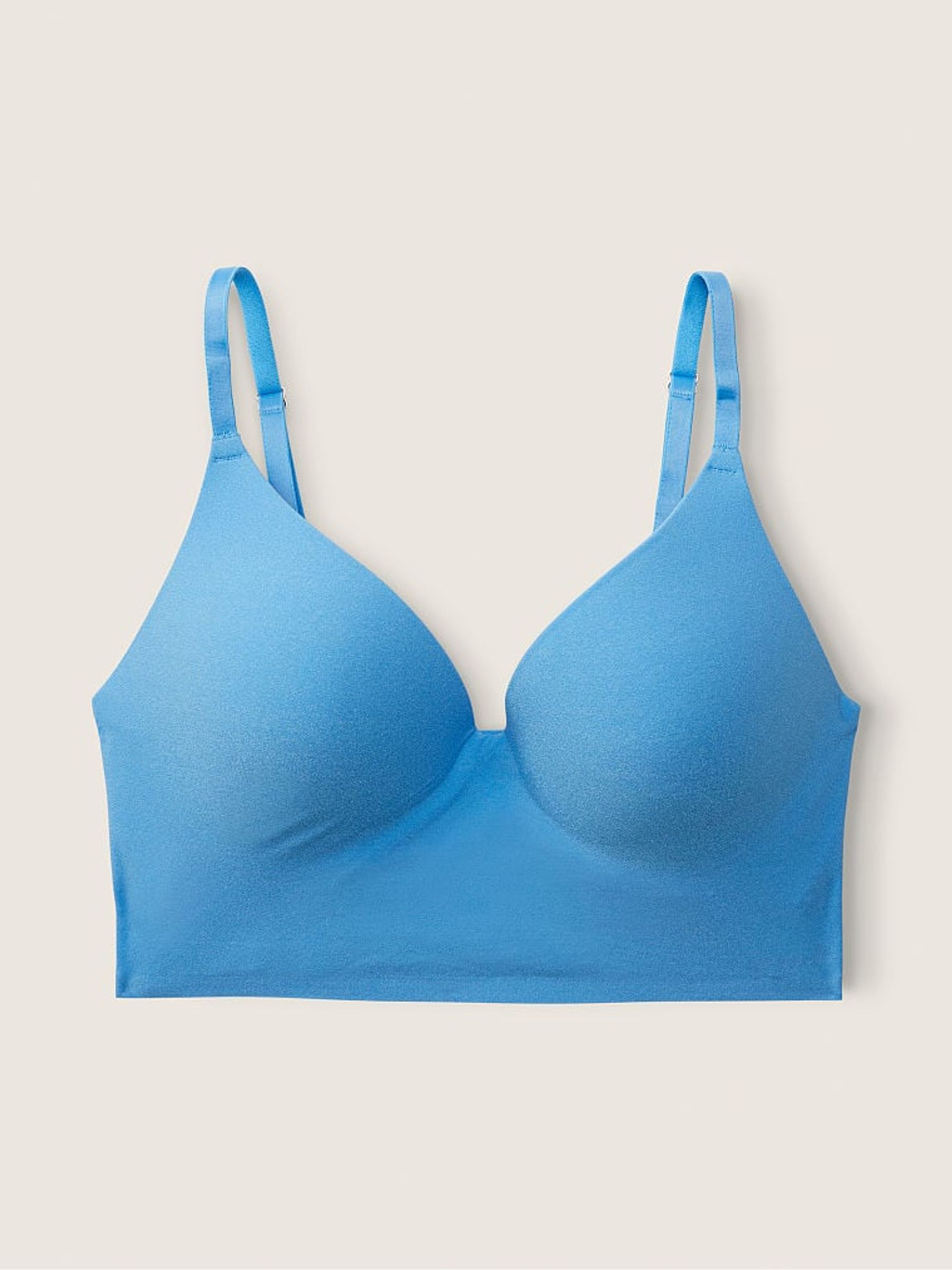 Azure Sky Blue Smooth Non Wired Push Up Bralette - Image 4 of 4