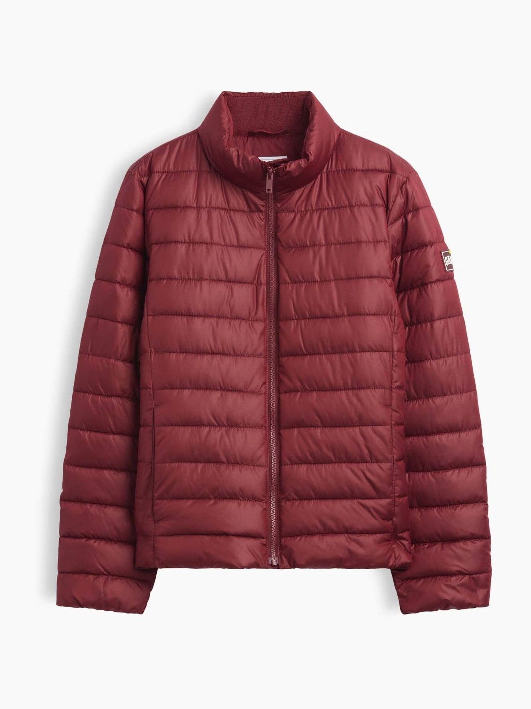 Burgundy Red Relaxed Puffer Jacket - Image 5 of 5