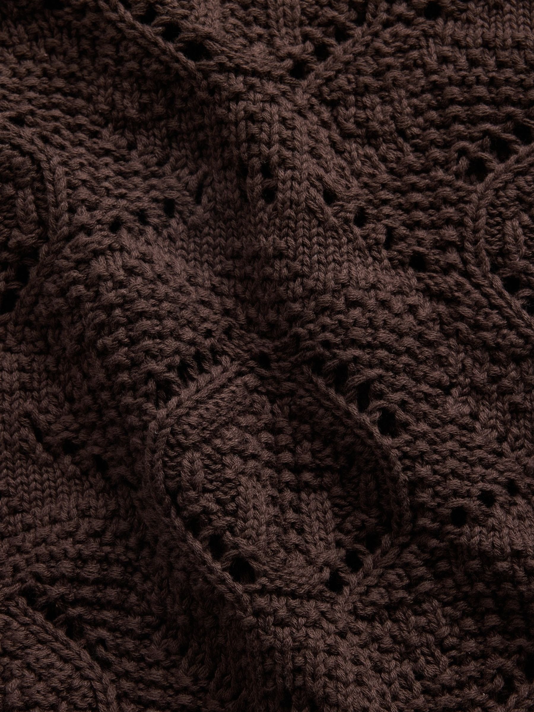 Black Crochet Short Sleeve Jumper - Image 4 of 4