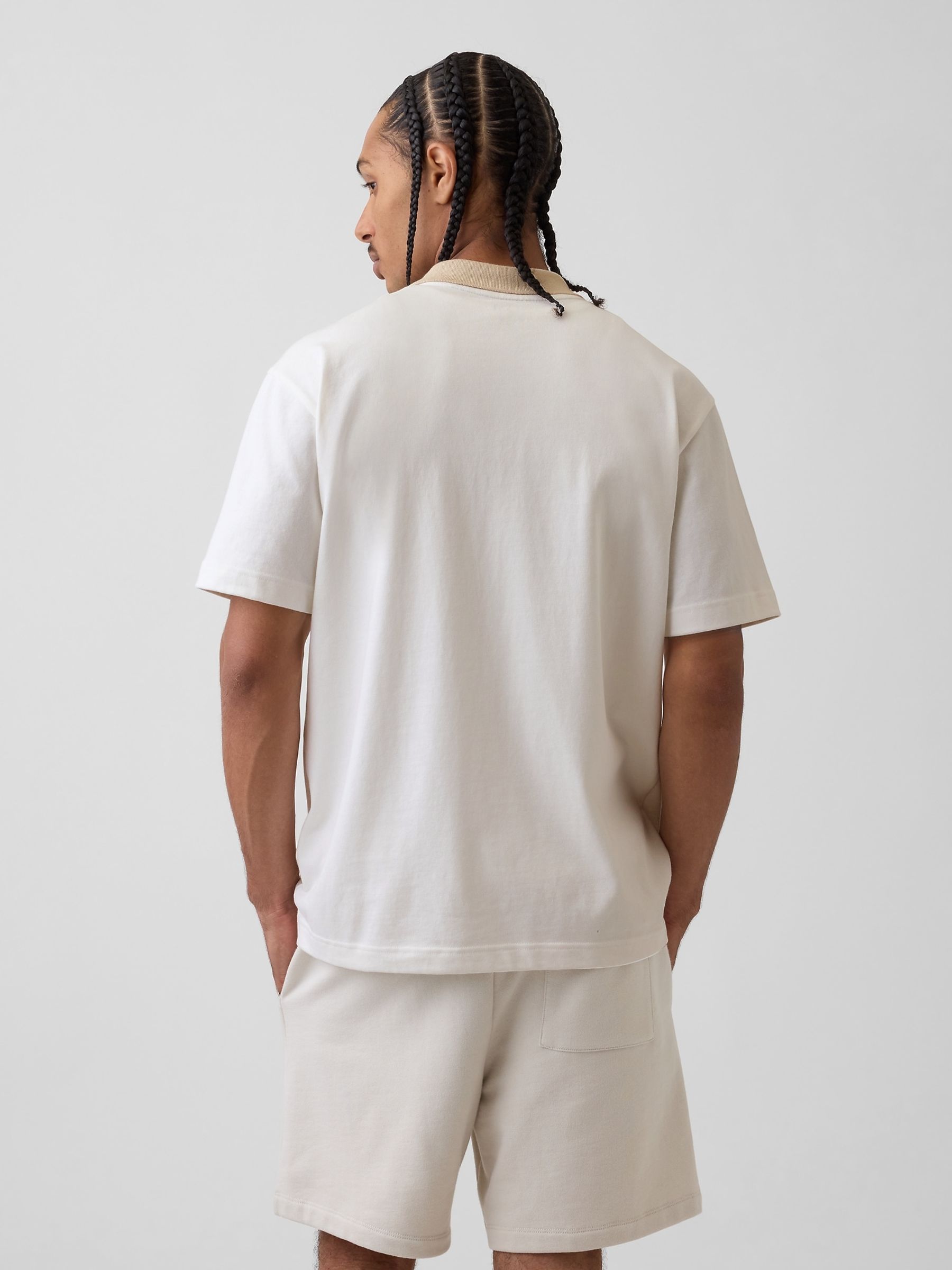 Cream Relaxed Logo Rugby Shirt - Image 2 of 4 Cream Relaxed Logo Rugby Shirt - Image 2 of 4