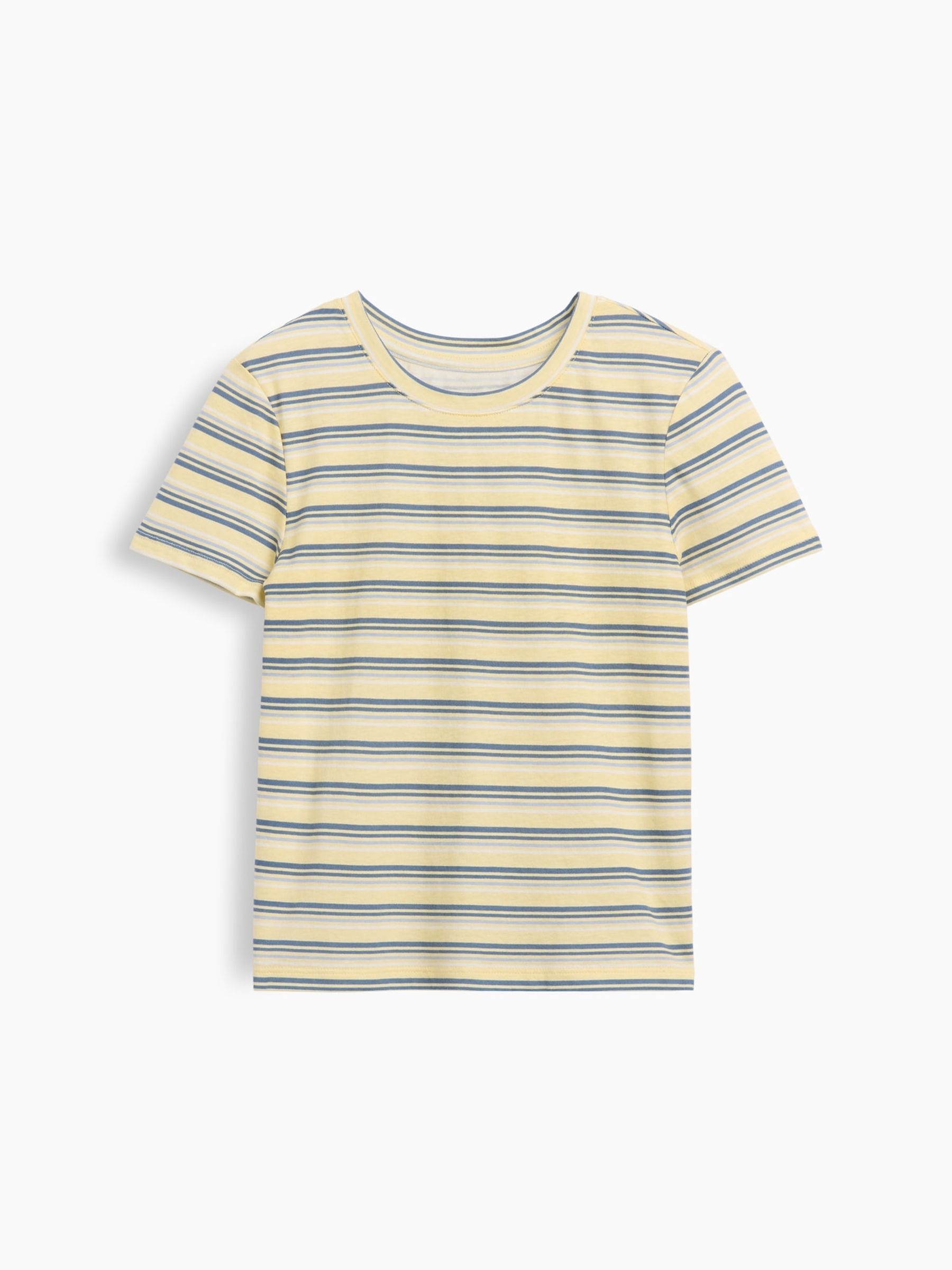 Yellow/Grey Stripe VinstageSoft Short Sleeve T-Shirt - Image 3 of 4