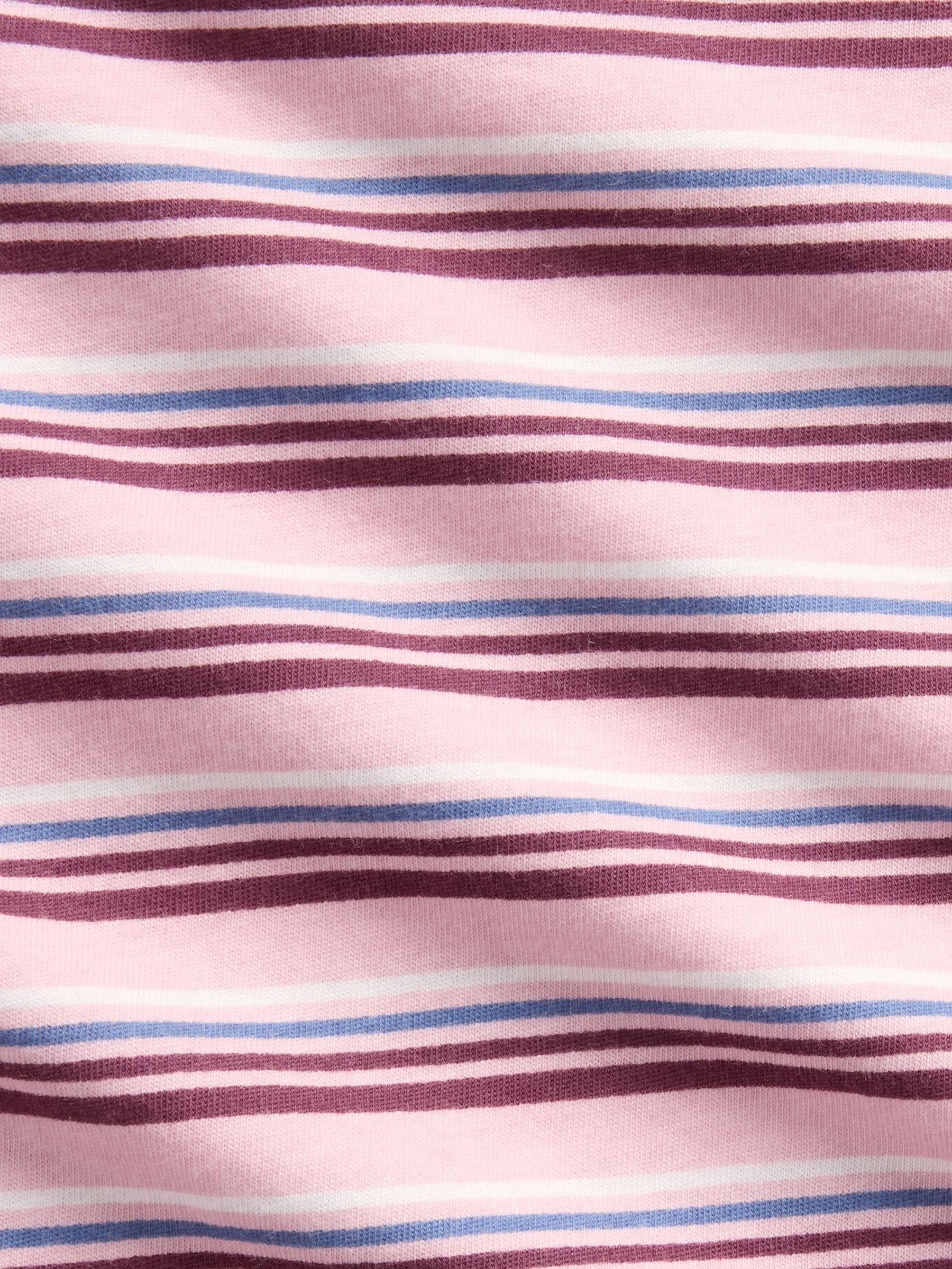 Pink/Burgundy Stripe VinstageSoft Short Sleeve T-Shirt - Image 4 of 4