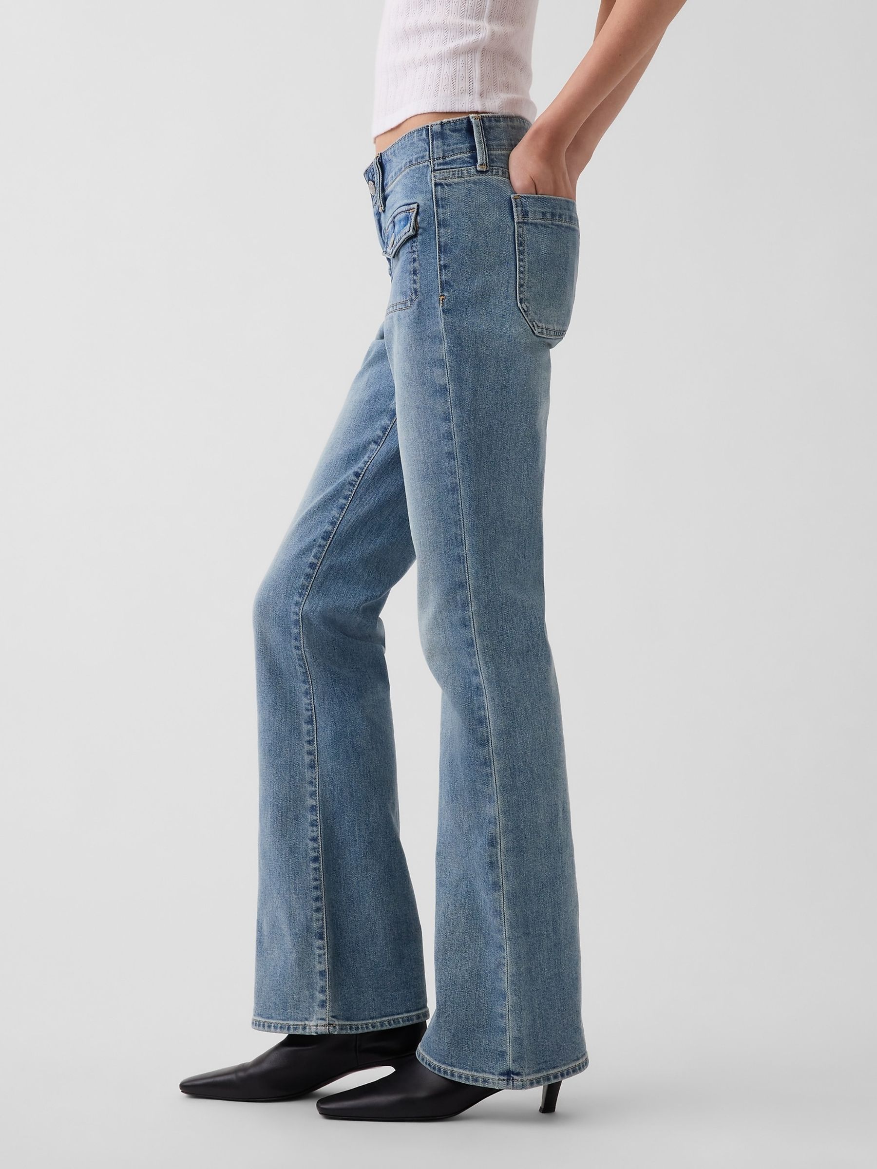 Light Wash Low Rise Long and Lean Jeans - Image 3 of 5