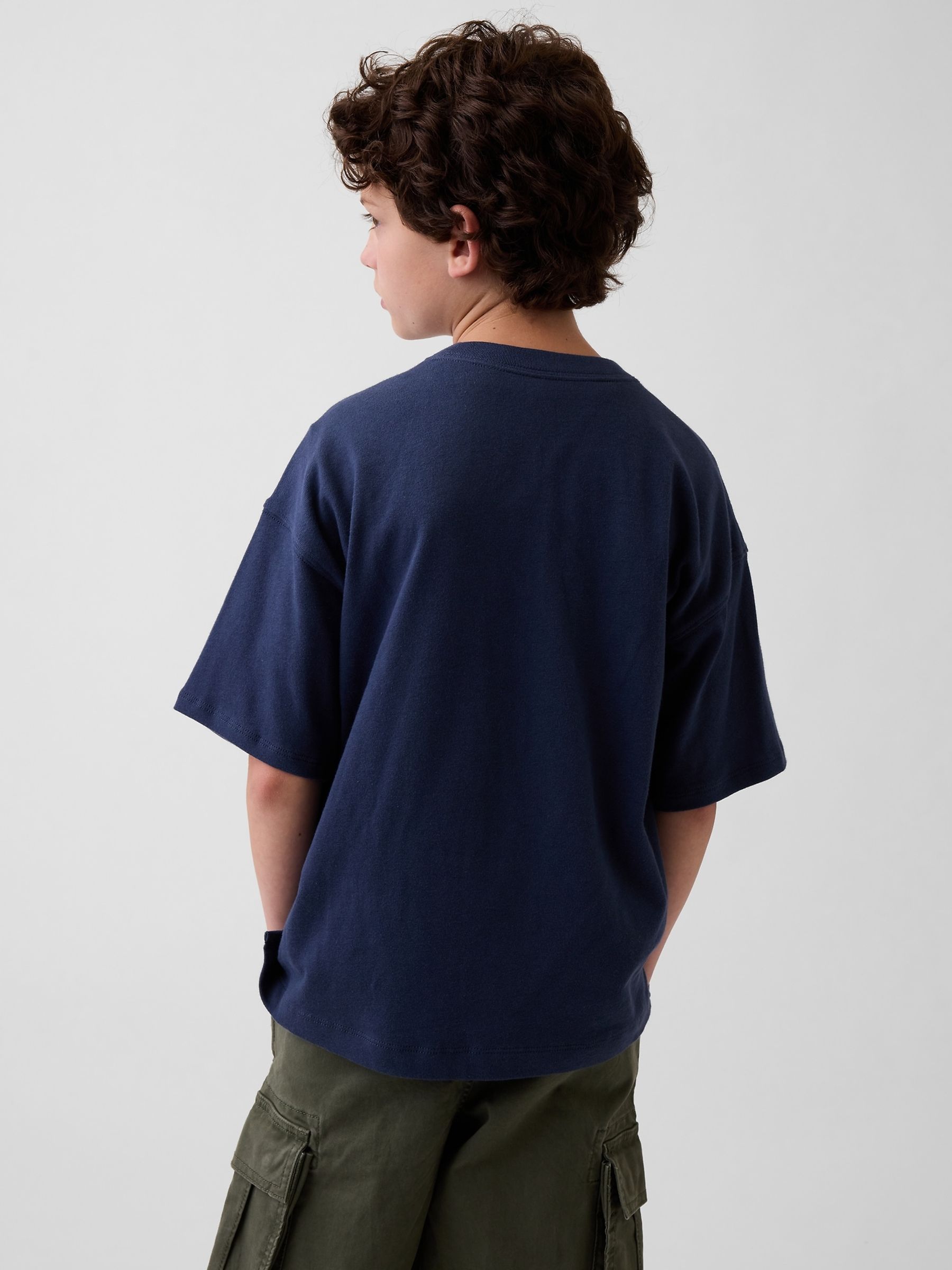 Navy Heavyweight Oversized T-Shirt - Image 2 of 5
