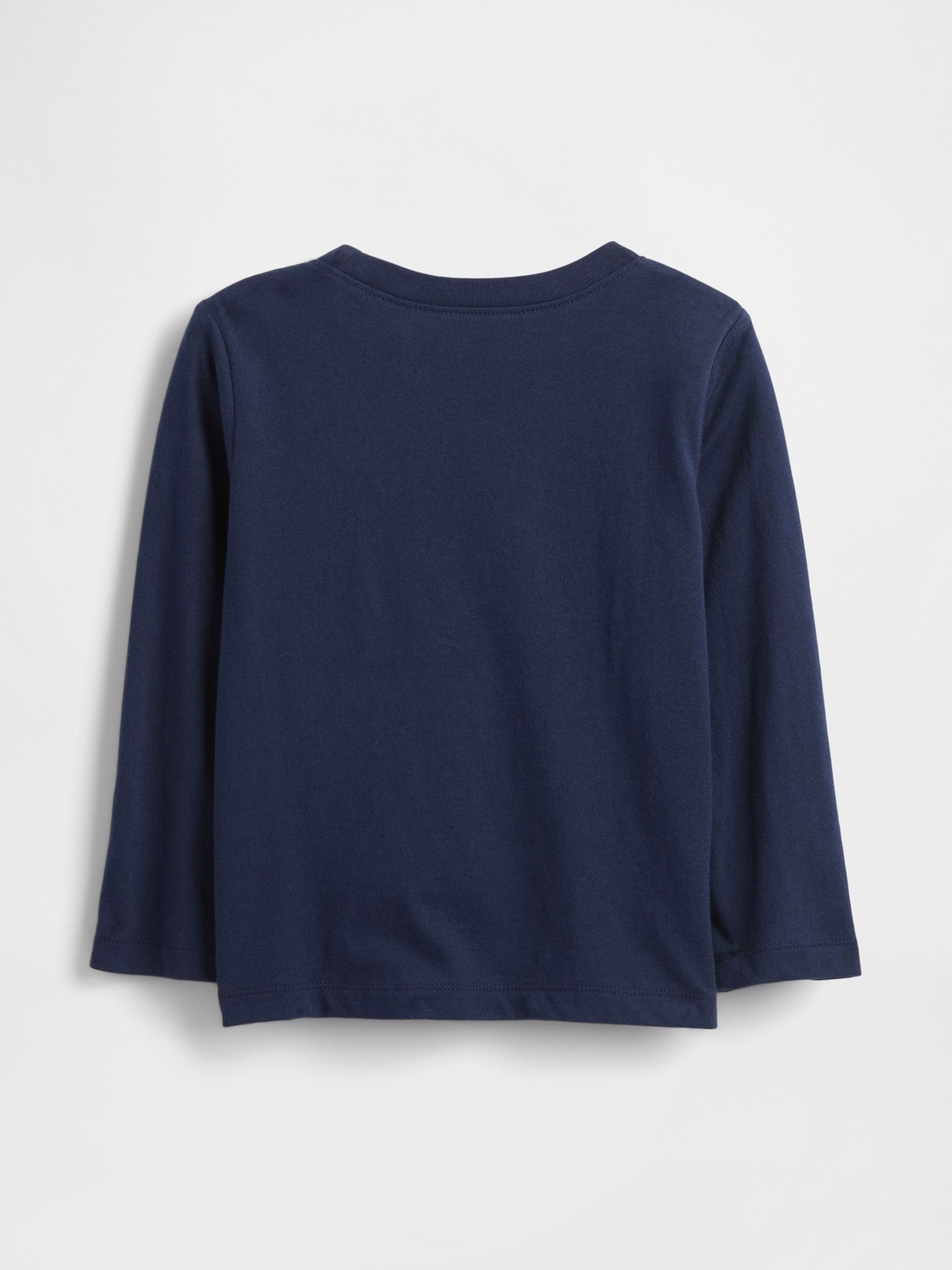Navy Logo Long Sleeve T-Shirt - Image 2 of 3