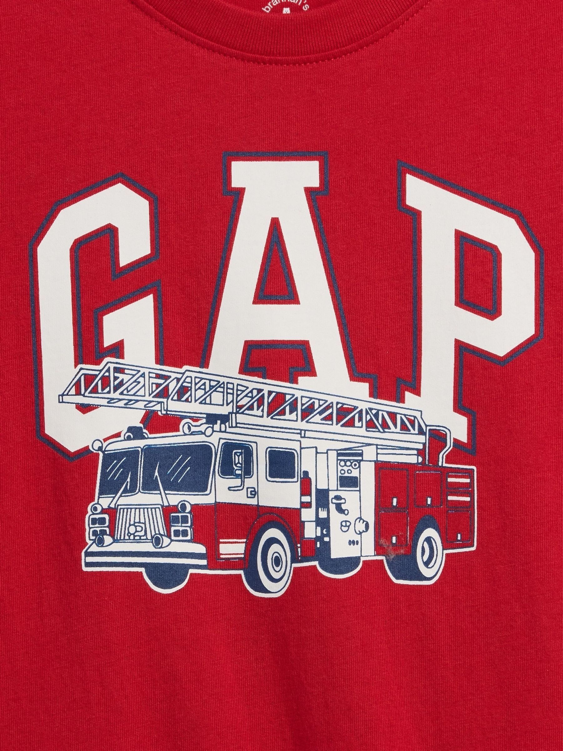 Red Fire Engine Graphic Short Sleeve T-Shirt - Image 3 of 3
