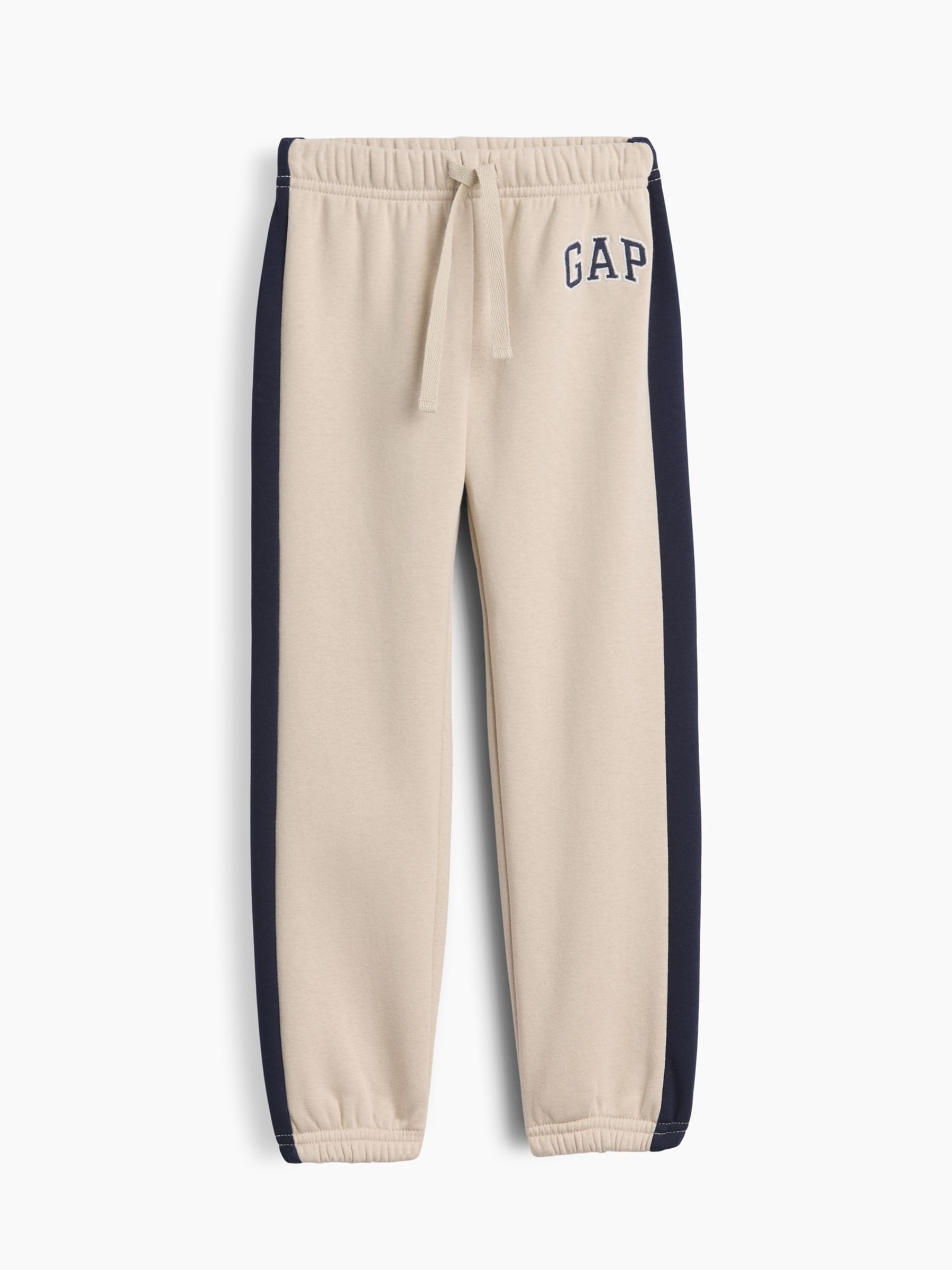 Beige/Black Relaxed Colourblock Pull-On Joggers - Image 1 of 3