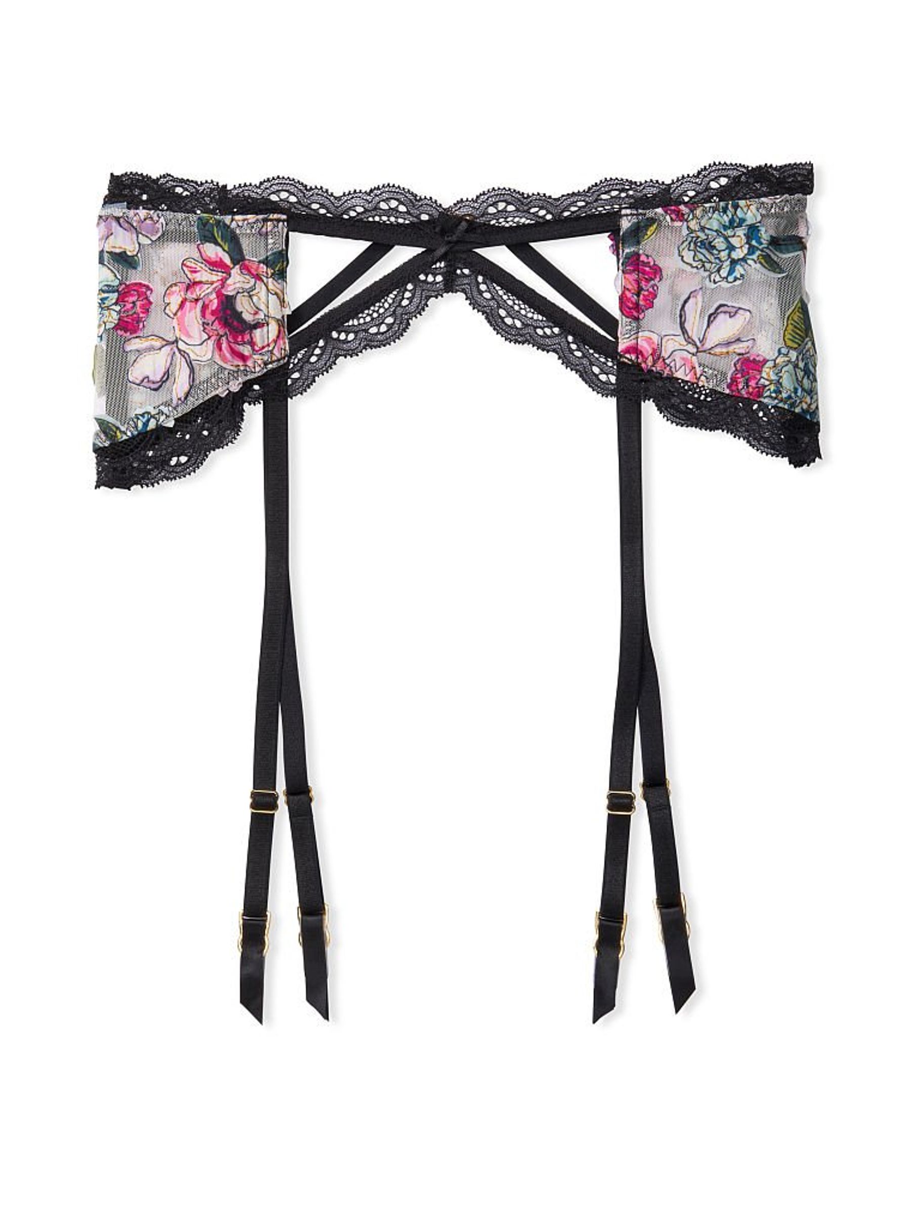 Purest Pink Embroidered Lace Suspenders - Image 3 of 4