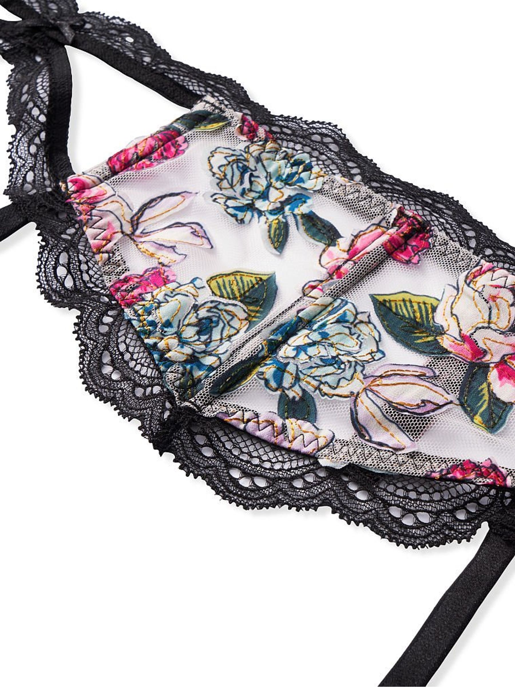 Purest Pink Embroidered Lace Suspenders - Image 4 of 4