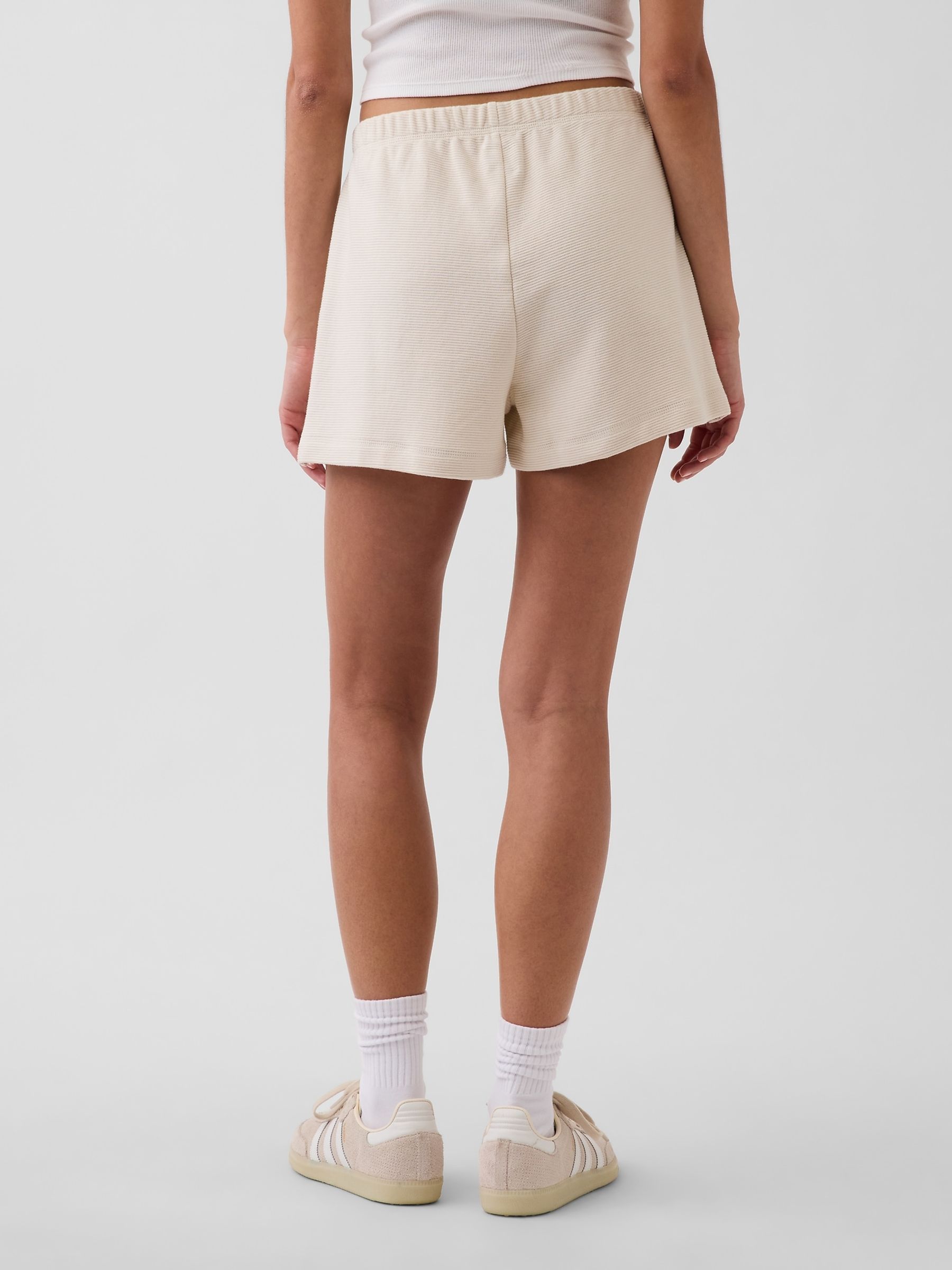 Cream Relaxed Easy Shorts - Image 2 of 5 Cream Relaxed Easy Shorts - Image 2 of 5