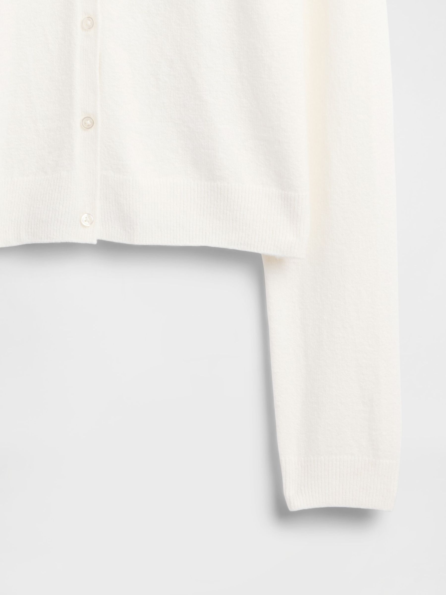 White CashSoft Crop Cardigan - Image 4 of 4