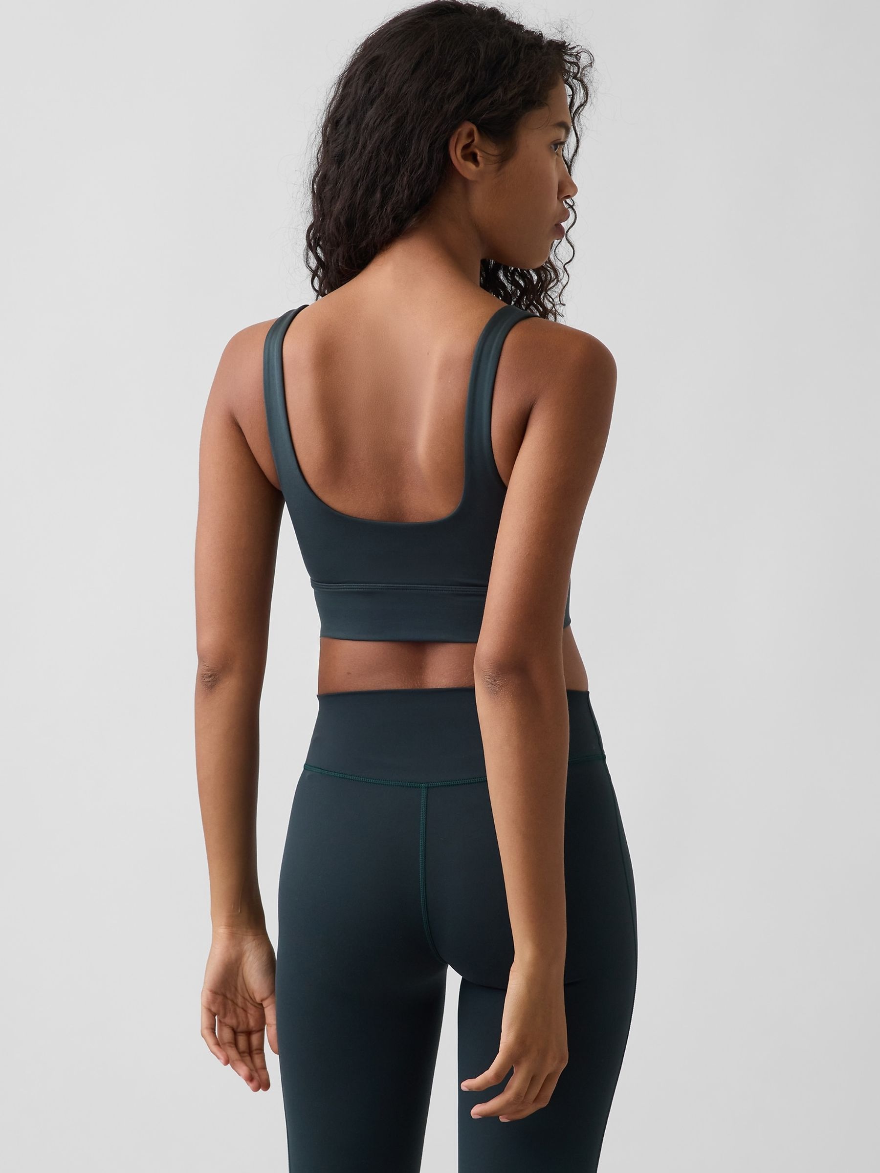 Grey Fit Smooth Square-Neck Sports Bra - Image 2 of 3