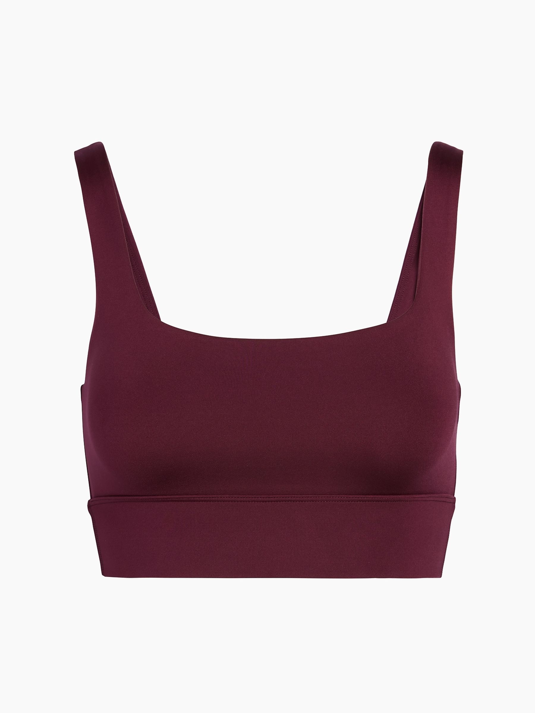 Burgundy GapFit Smooth Square-Neck Sports Bra - Image 2 of 4 Burgundy GapFit Smooth Square-Neck Sports Bra - Image 2 of 4