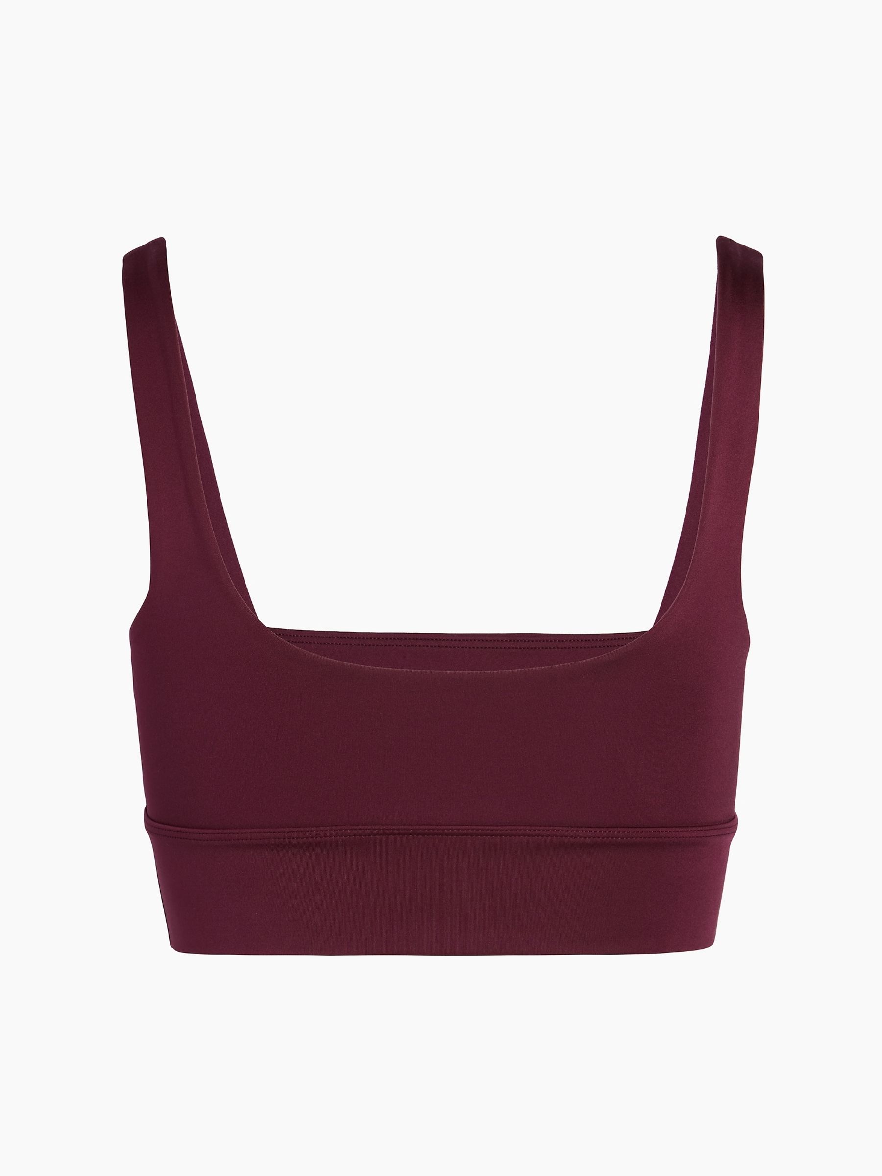 Burgundy GapFit Smooth Square-Neck Sports Bra - Image 3 of 4