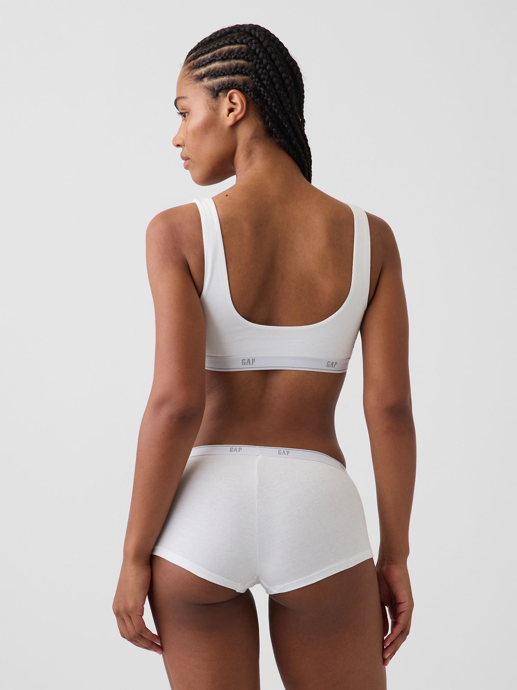 White Softest Stretch Logo Bralette - Image 2 of 5