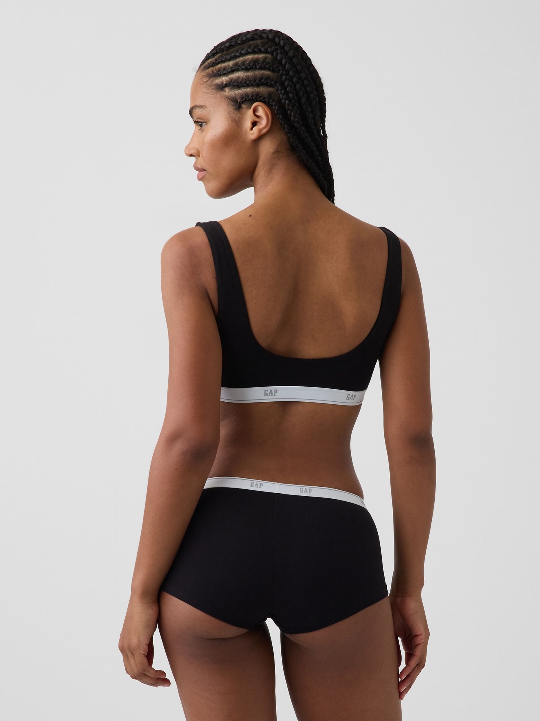 Black Softest Stretch Logo Bralette - Image 2 of 5