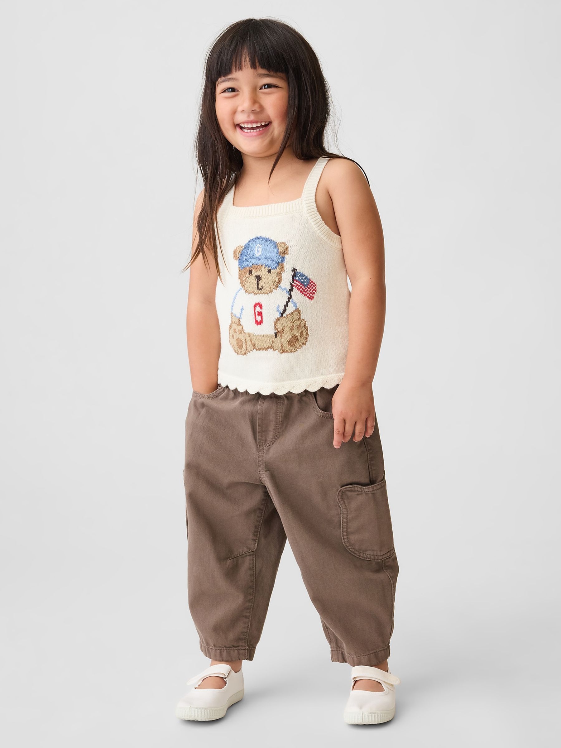 Brown Pull On Brannan Bear Pocket Barrel Jeans - Image 1 of 5
