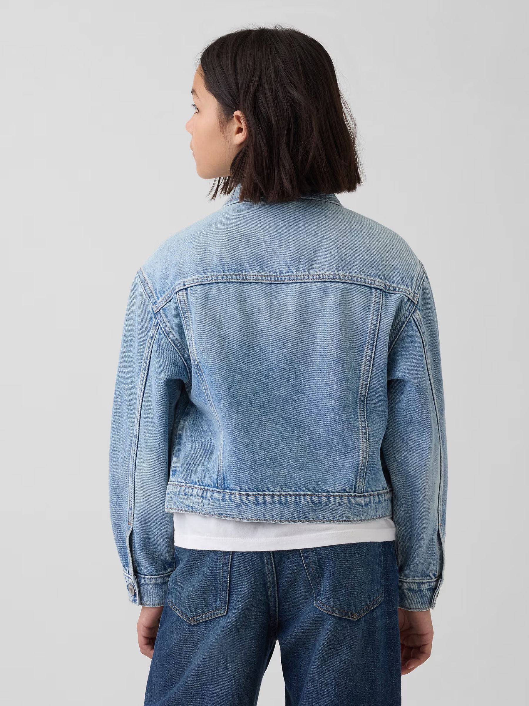 Light Wash Icon Denim Jacket - Image 2 of 5 Light Wash Icon Denim Jacket - Image 2 of 5