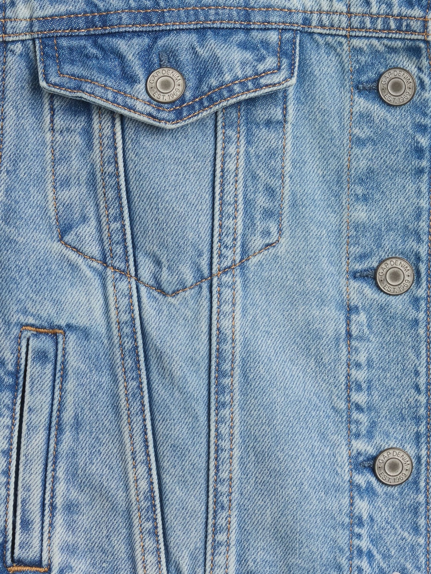 Light Wash Icon Denim Jacket - Image 5 of 5 Light Wash Icon Denim Jacket - Image 5 of 5