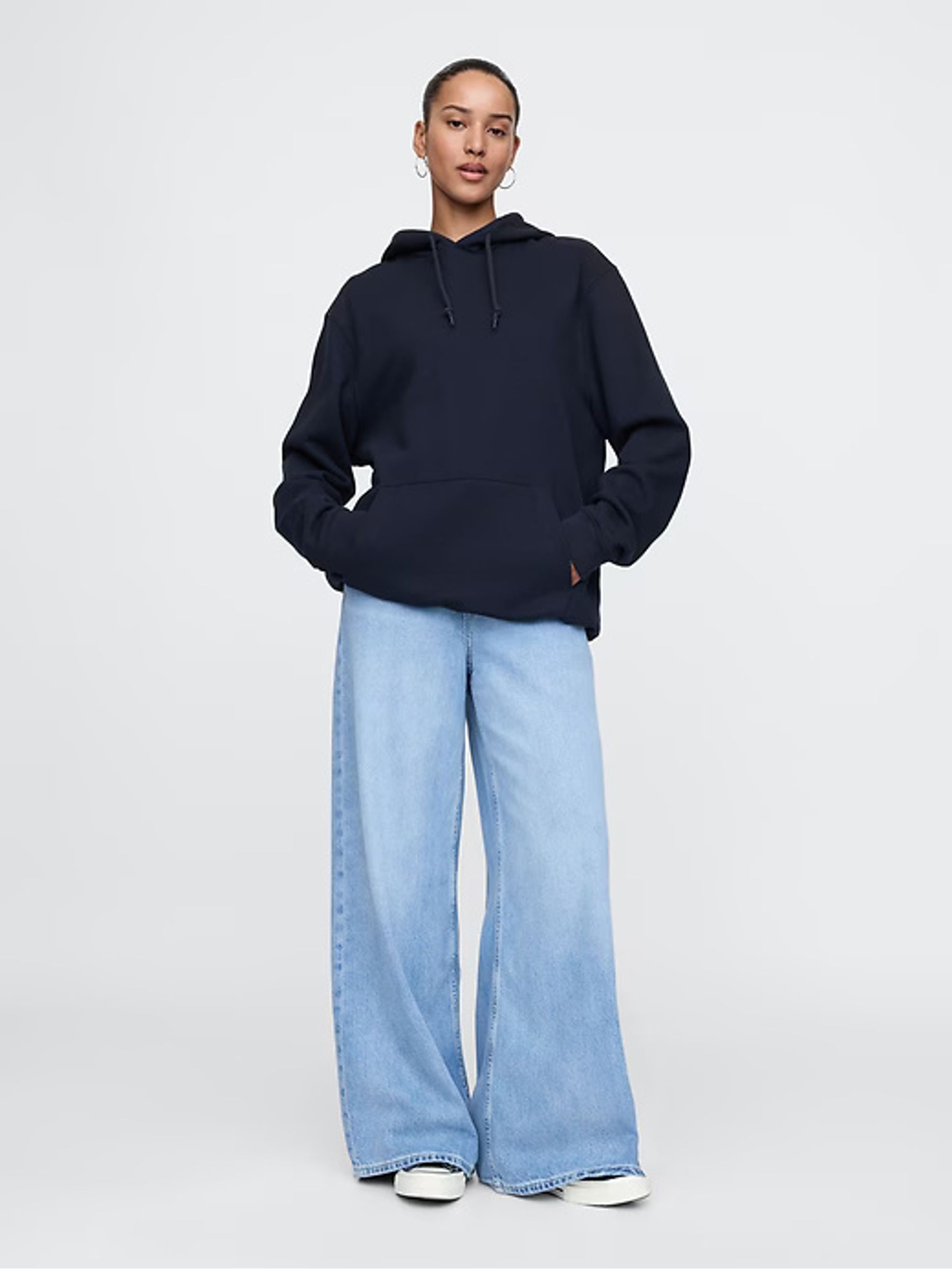 Navy Blue Vintage Soft Hoodie - Image 7 of 8