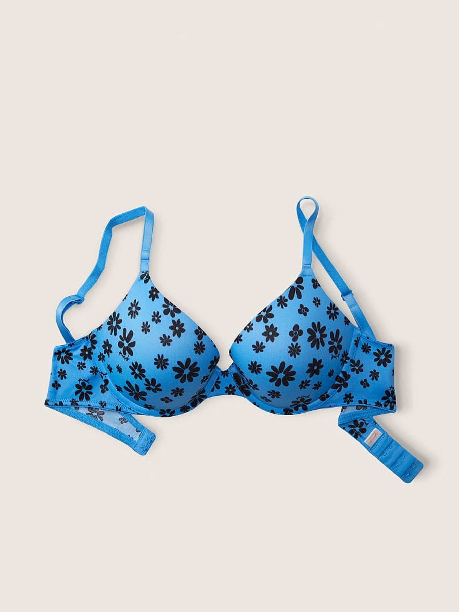 Azure Sky Blue Daisy Smooth Push Up Bra - Image 5 of 5