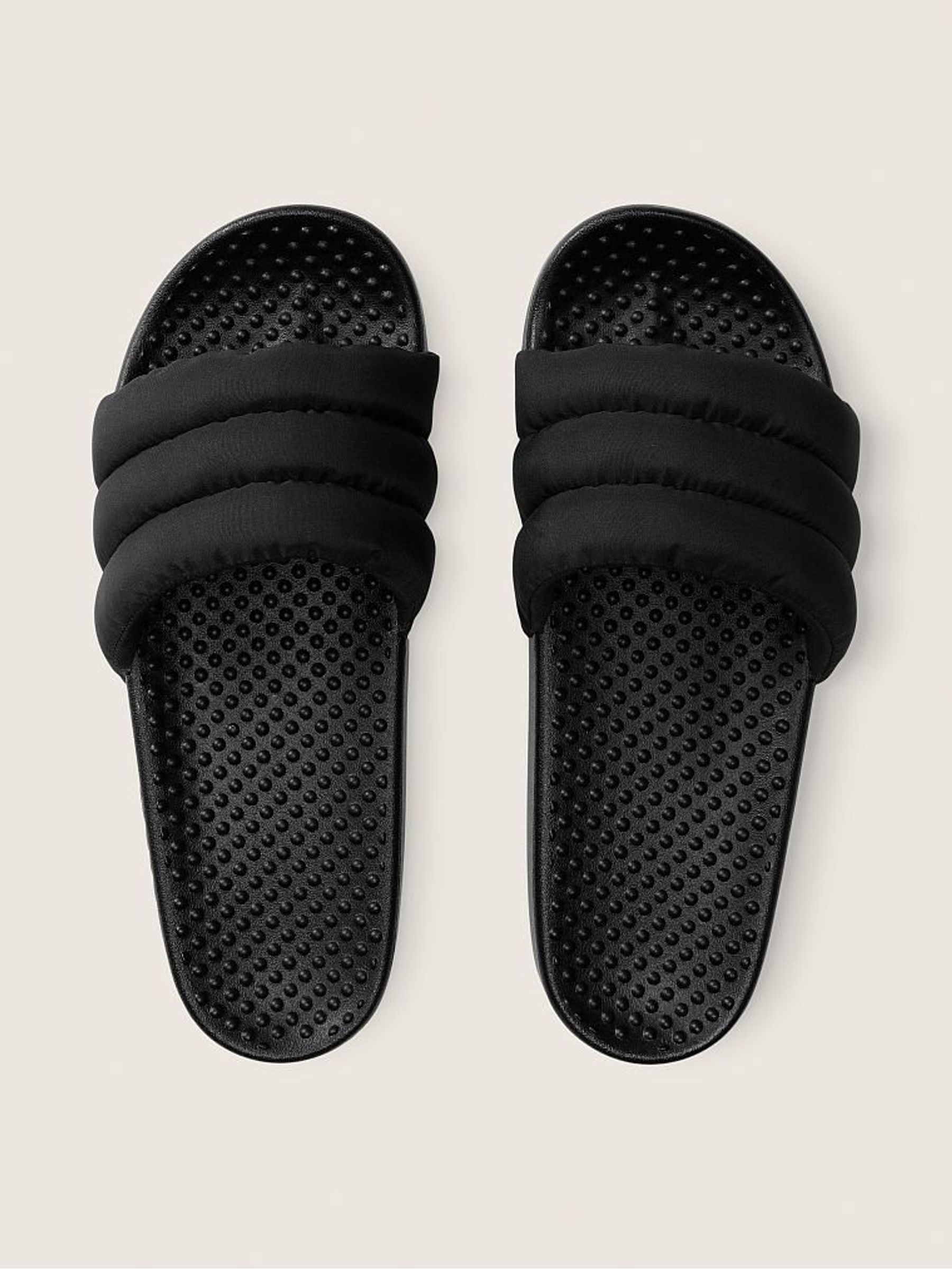 Pure Black Puffer Sliders - Image 2 of 3