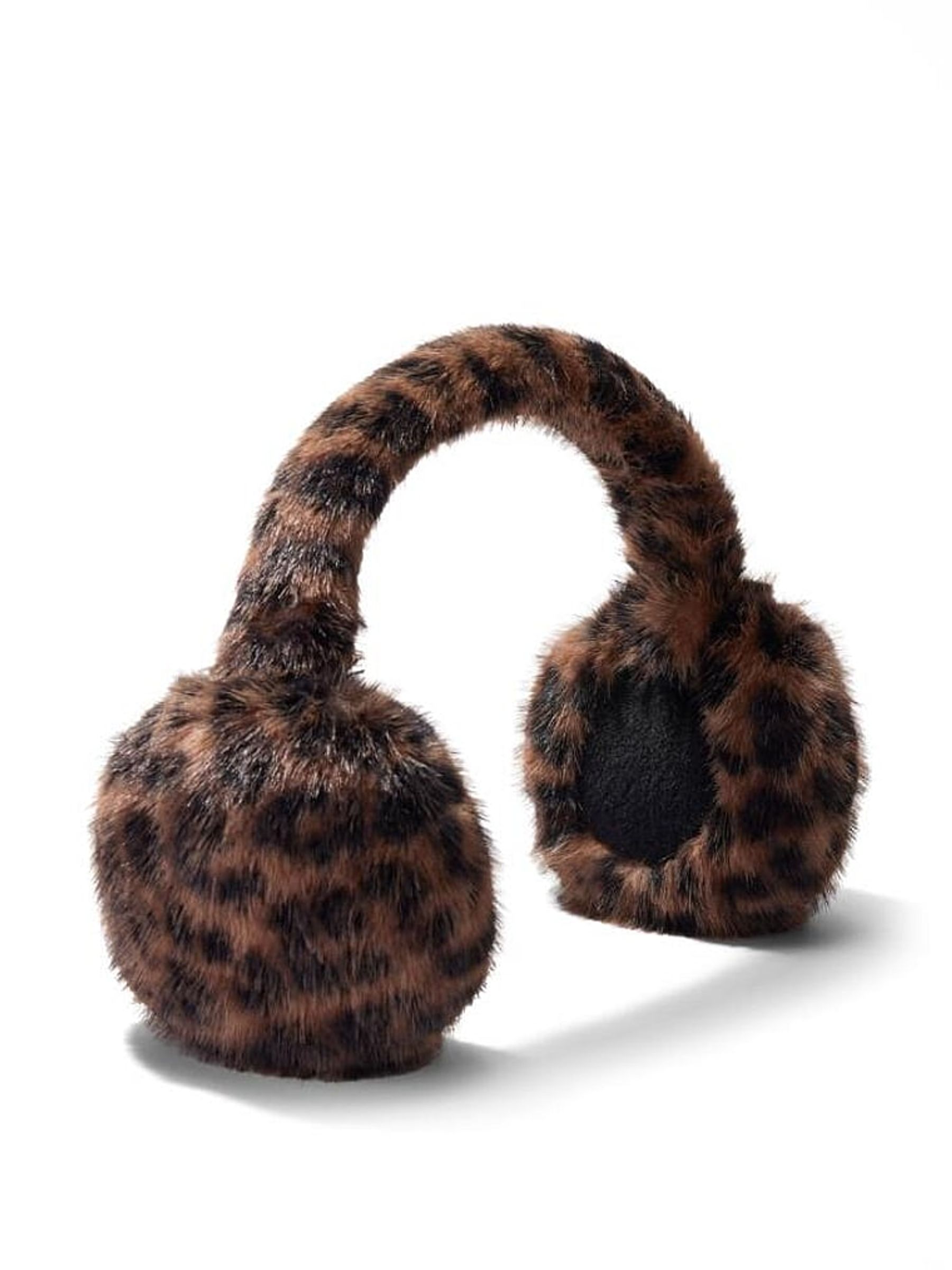 Brown Leopard Faux Fur Earmuffs - Image 2 of 2