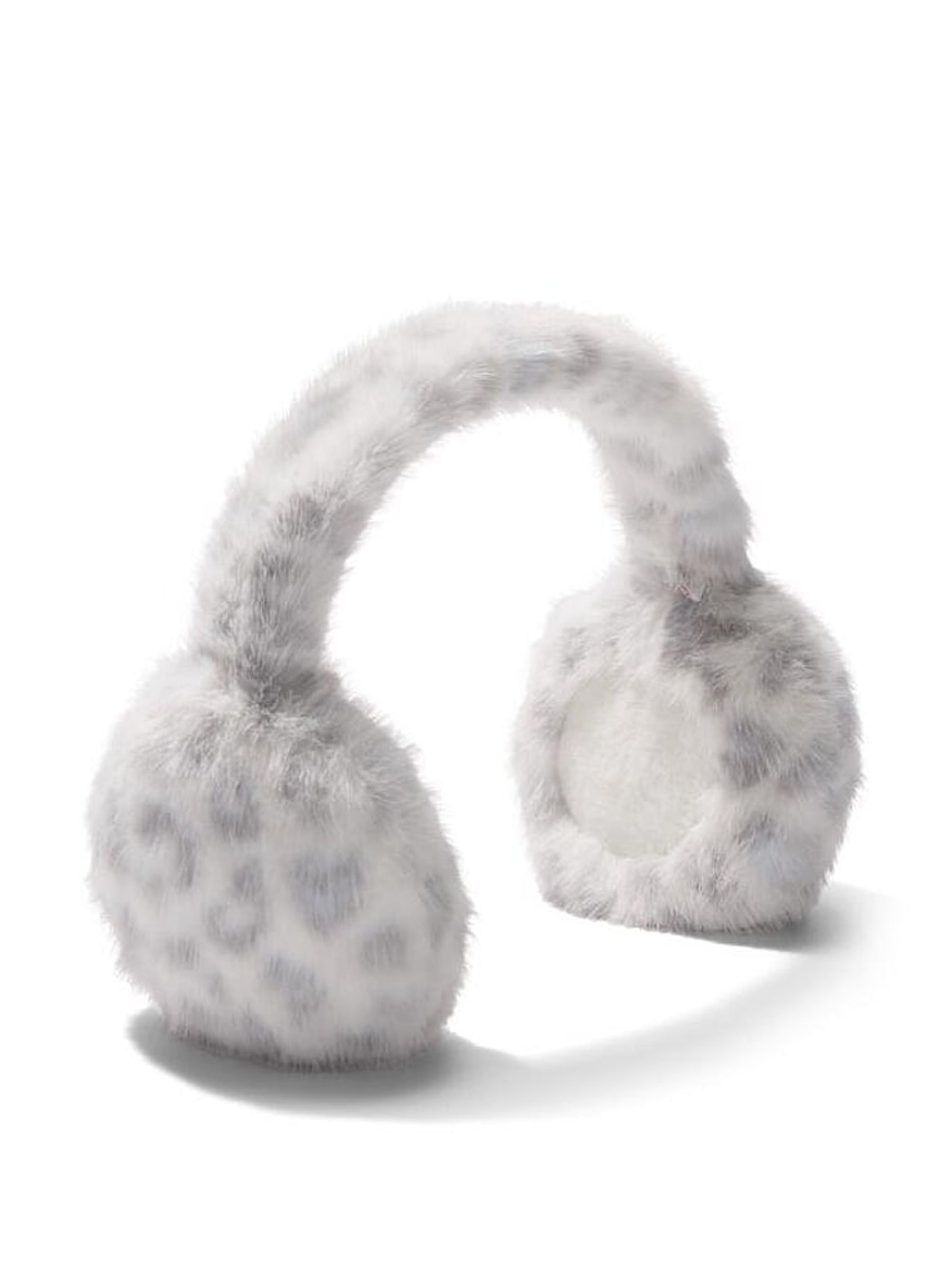 Grey Leopard Faux Fur Earmuffs - Image 2 of 2